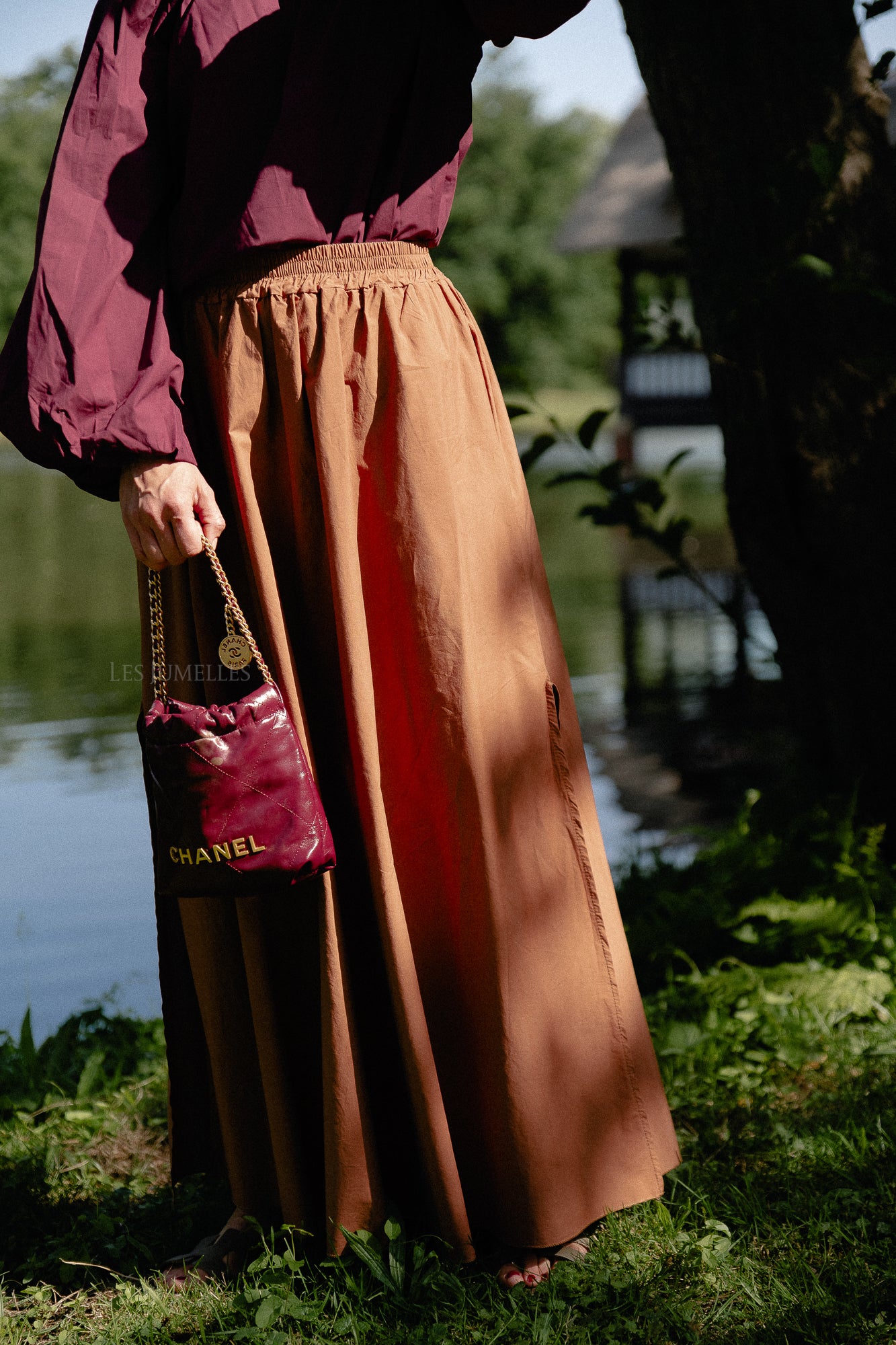 Fran long skirt brown