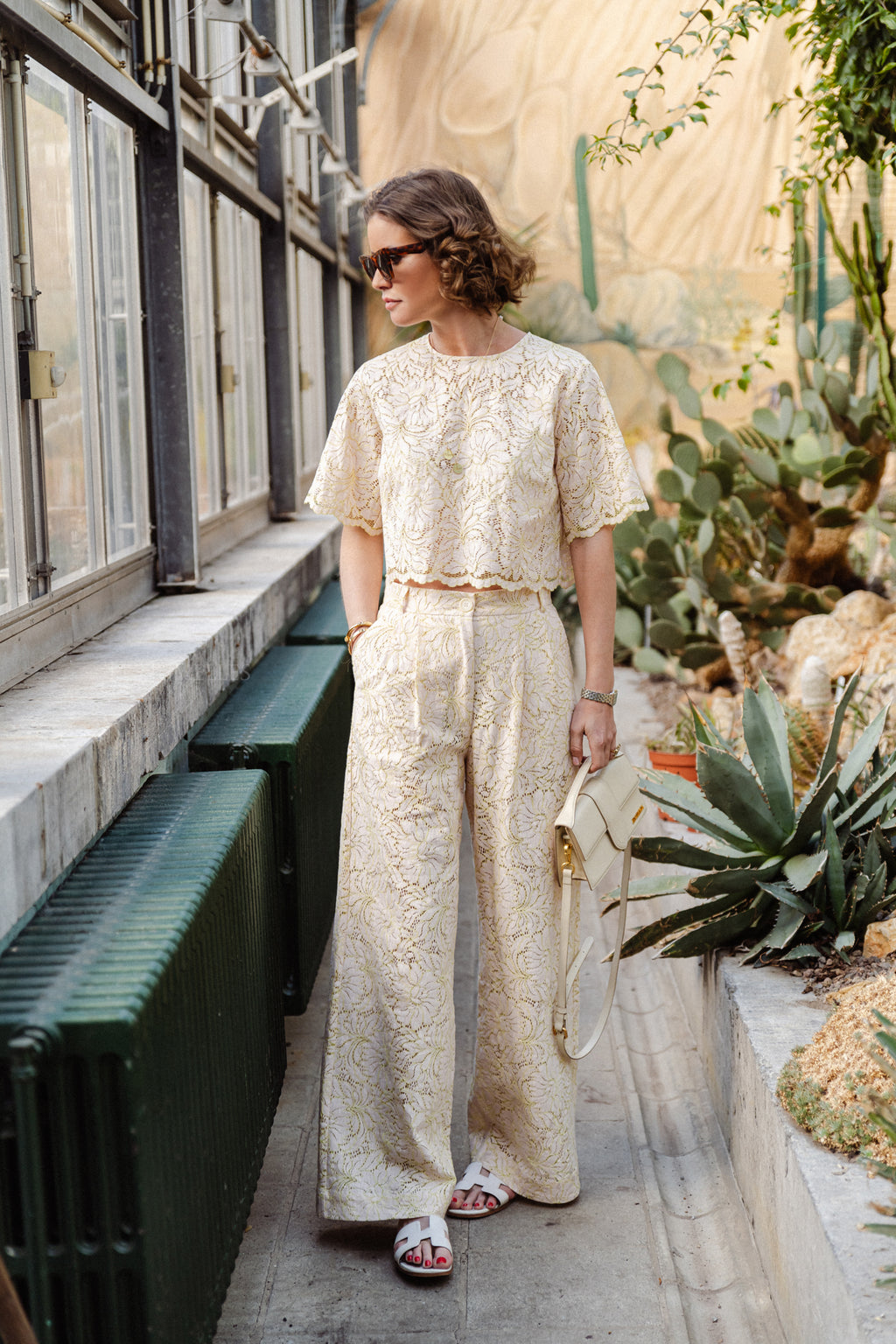 Delicate lace cropped top