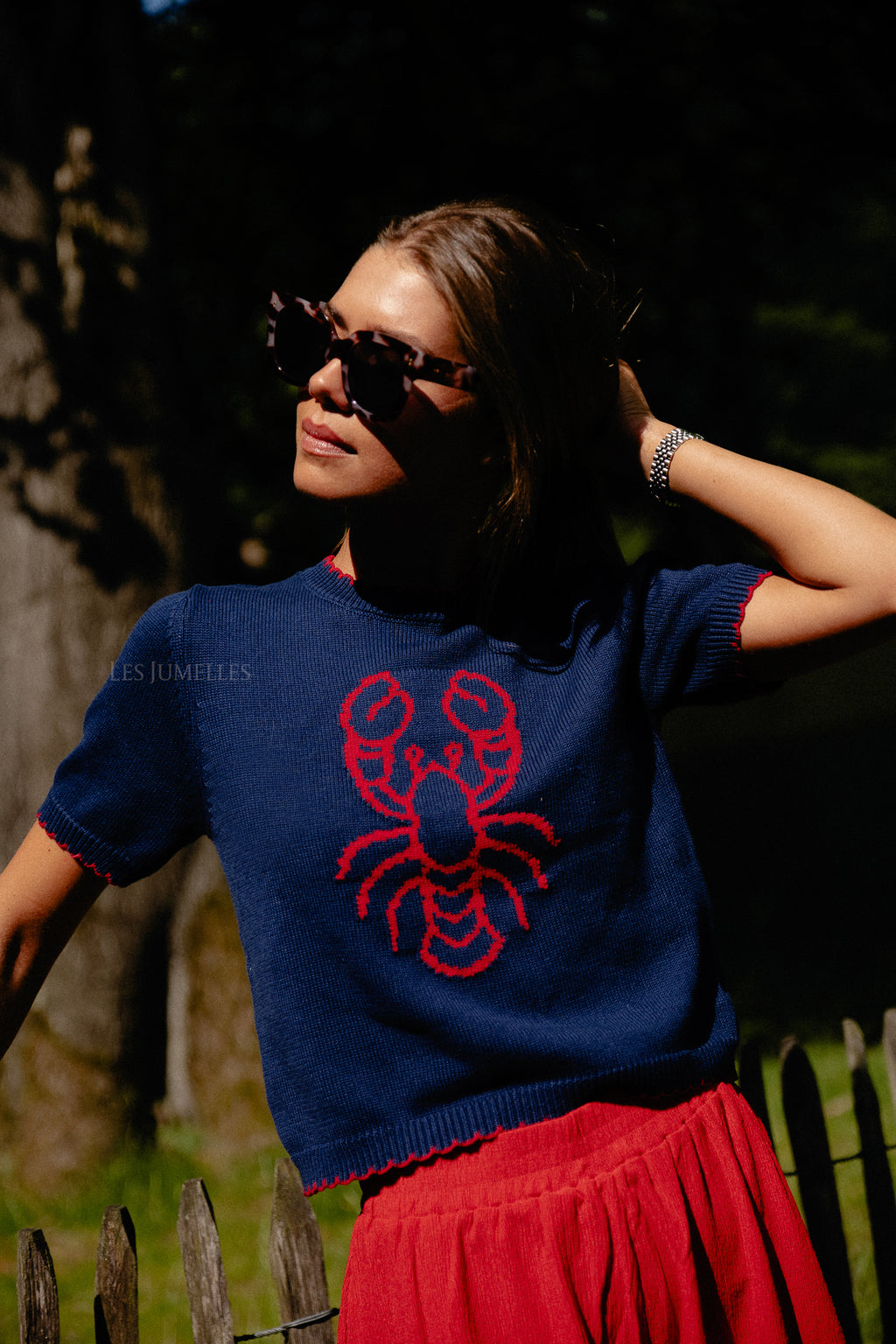 Lobster jumper navy/red