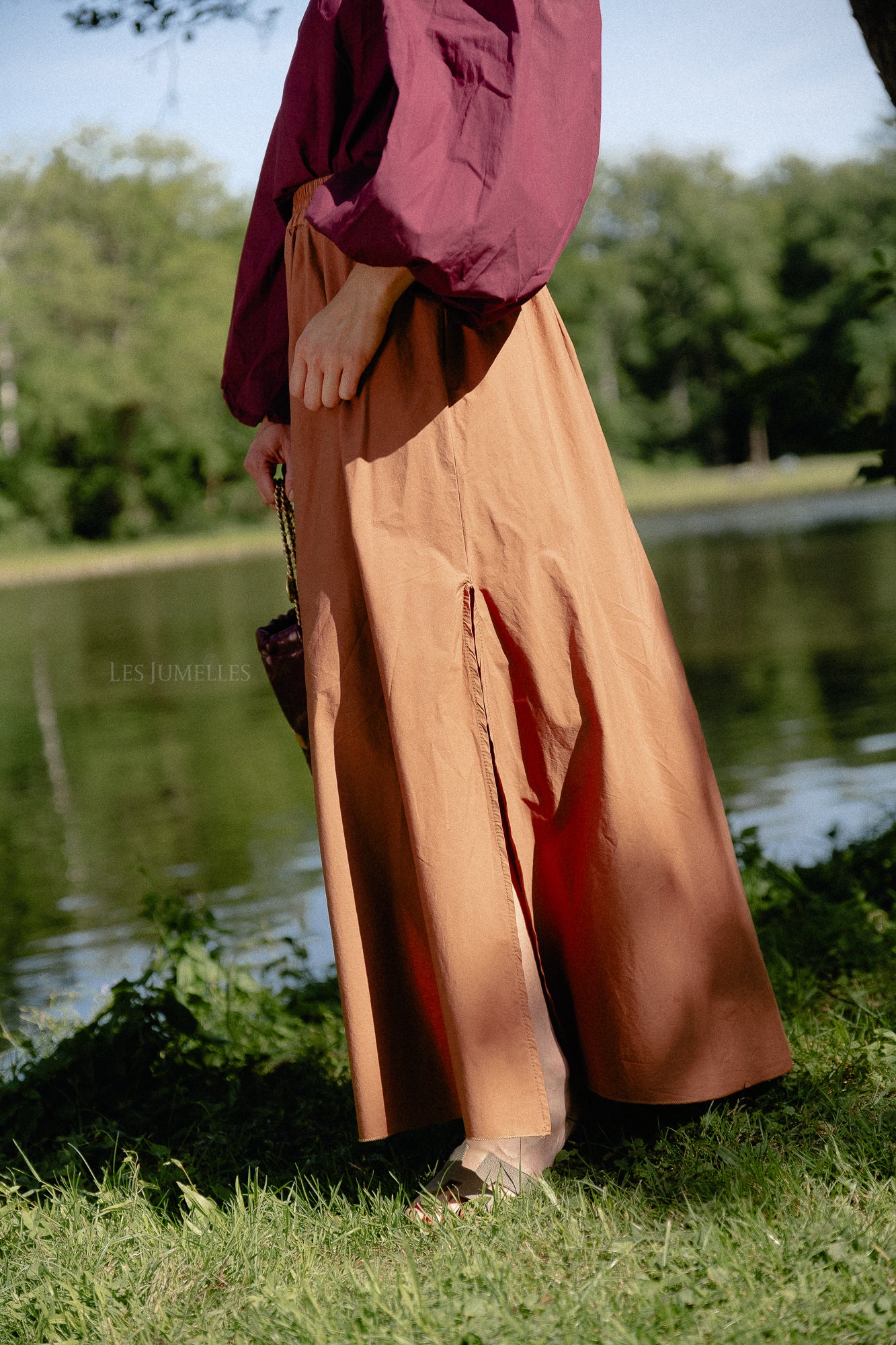 Fran long skirt brown