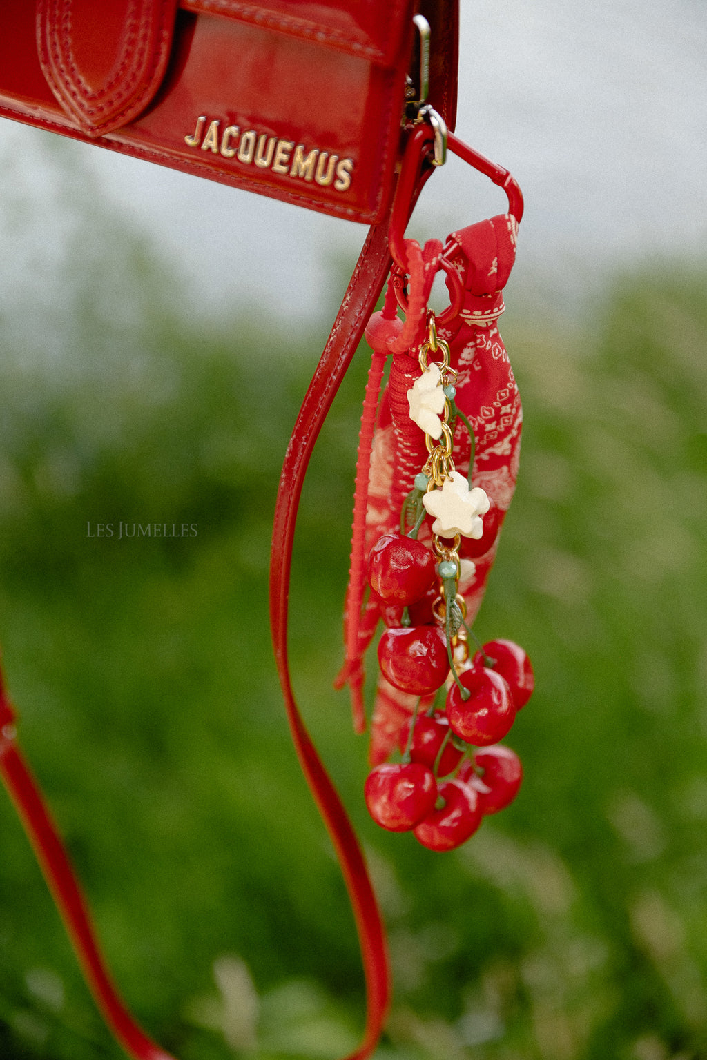 Cherry blossom keychain red