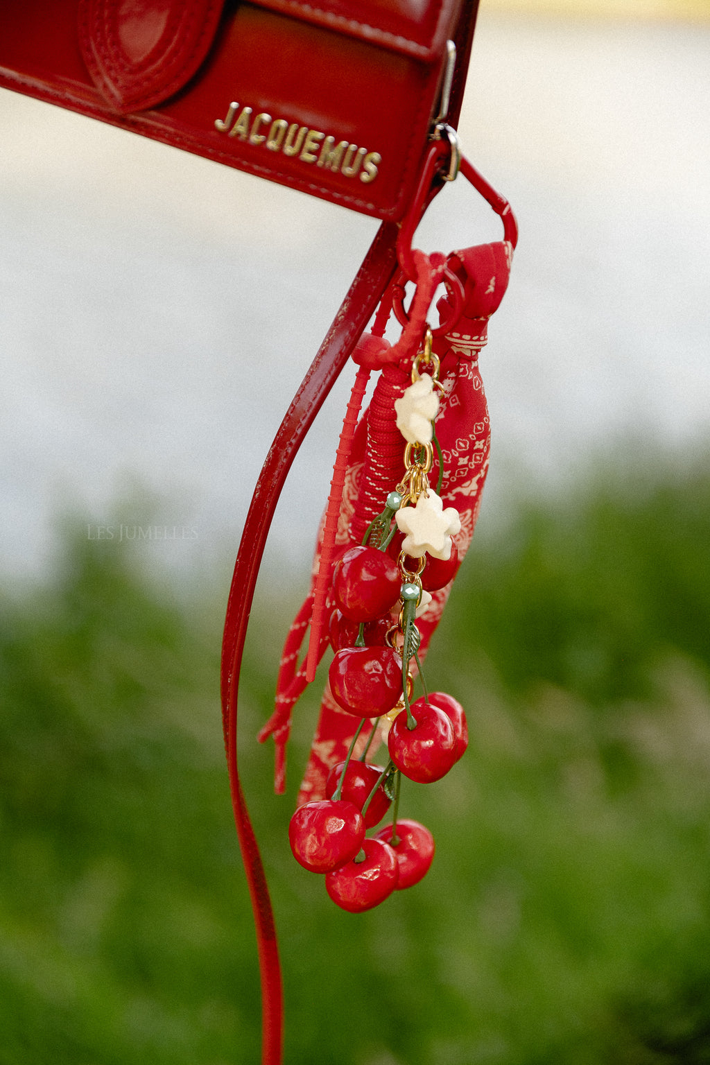 Cherry blossom keychain red