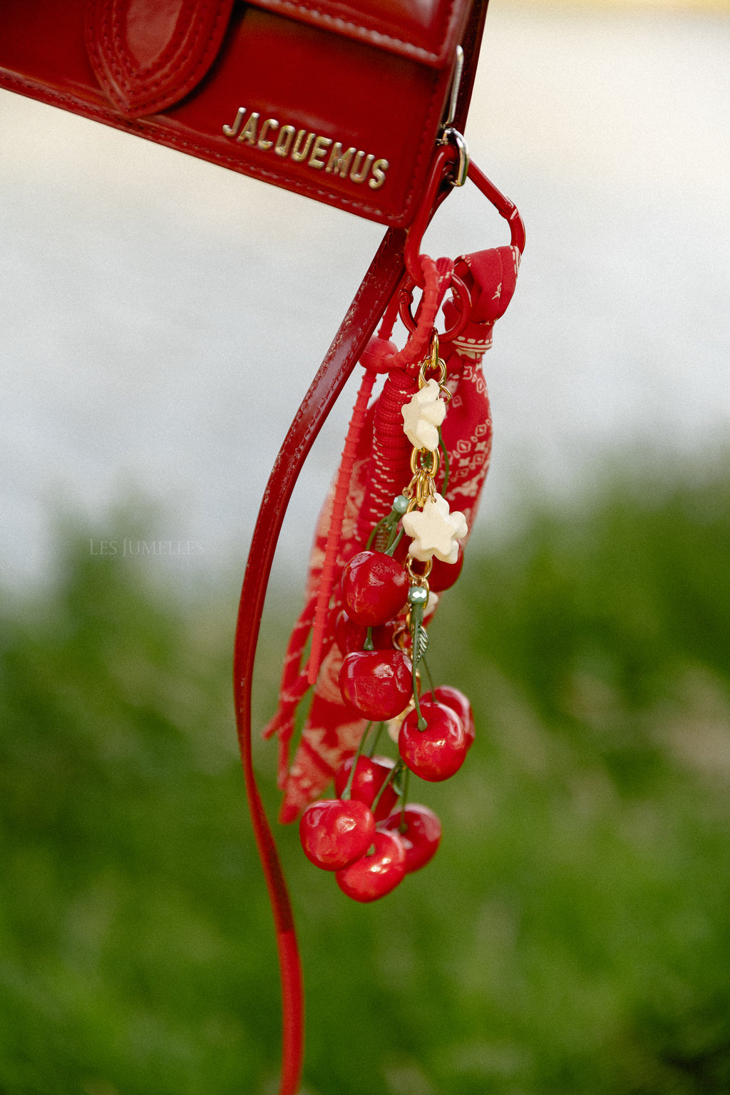 Cherry blossom keychain red