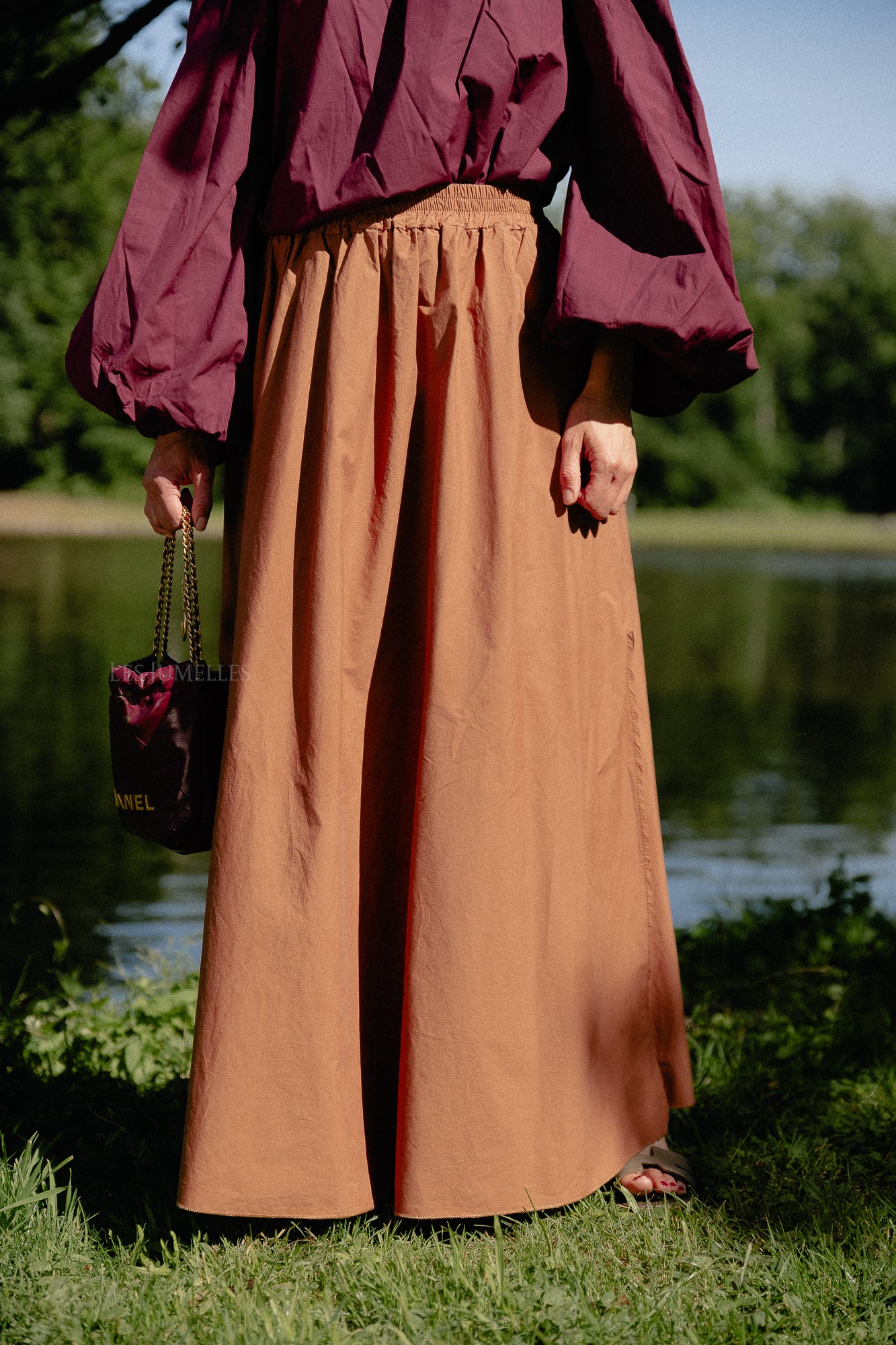 Fran long skirt brown