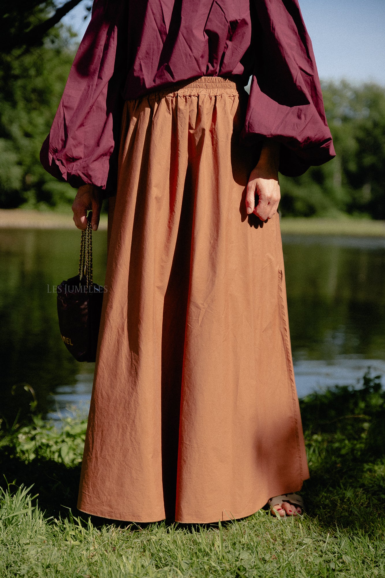 Fran long skirt brown