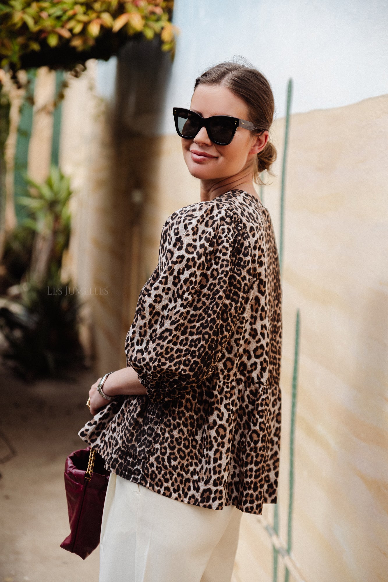 Piper peplum blouse luipaard