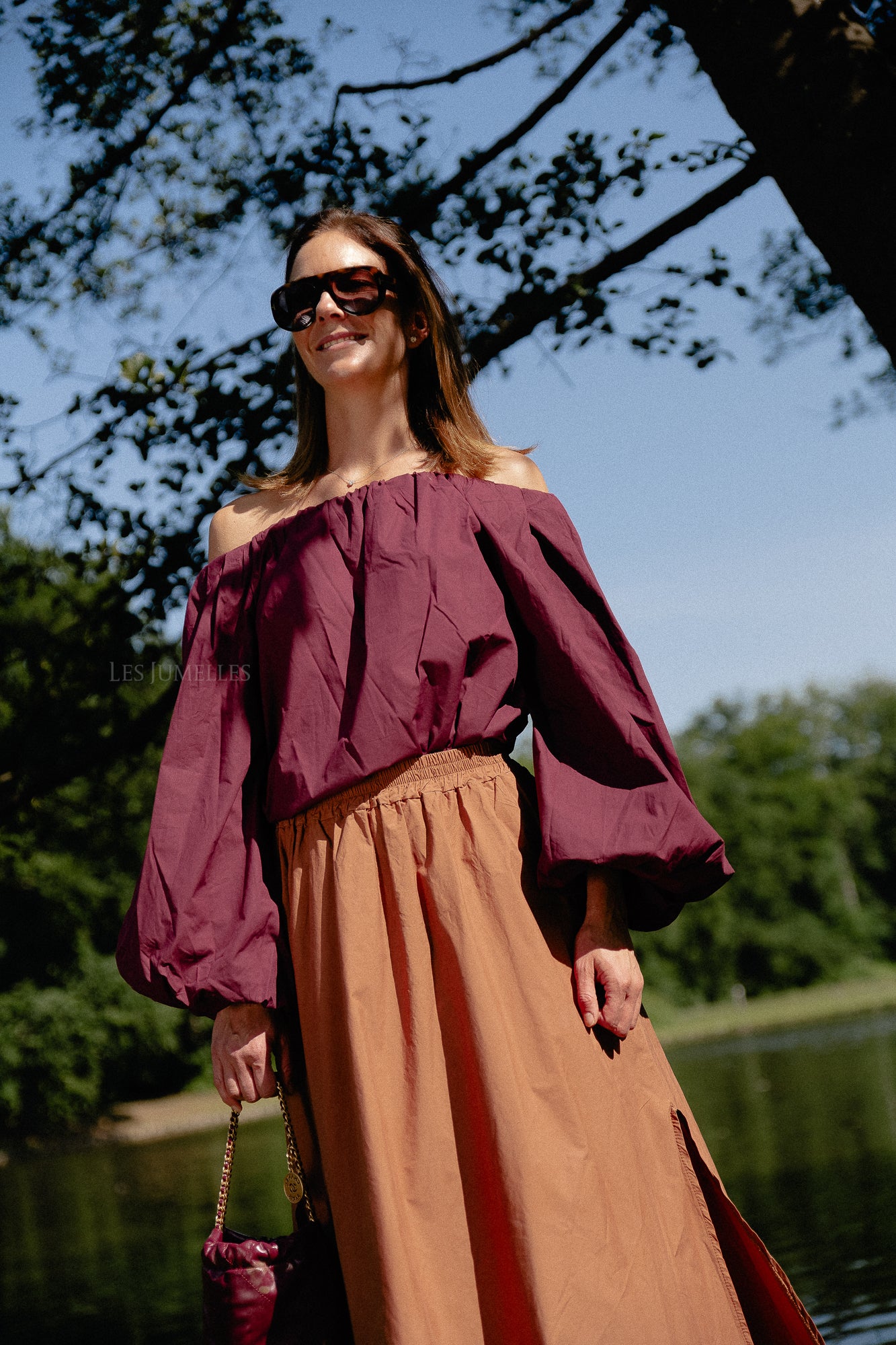 Fran long skirt brown