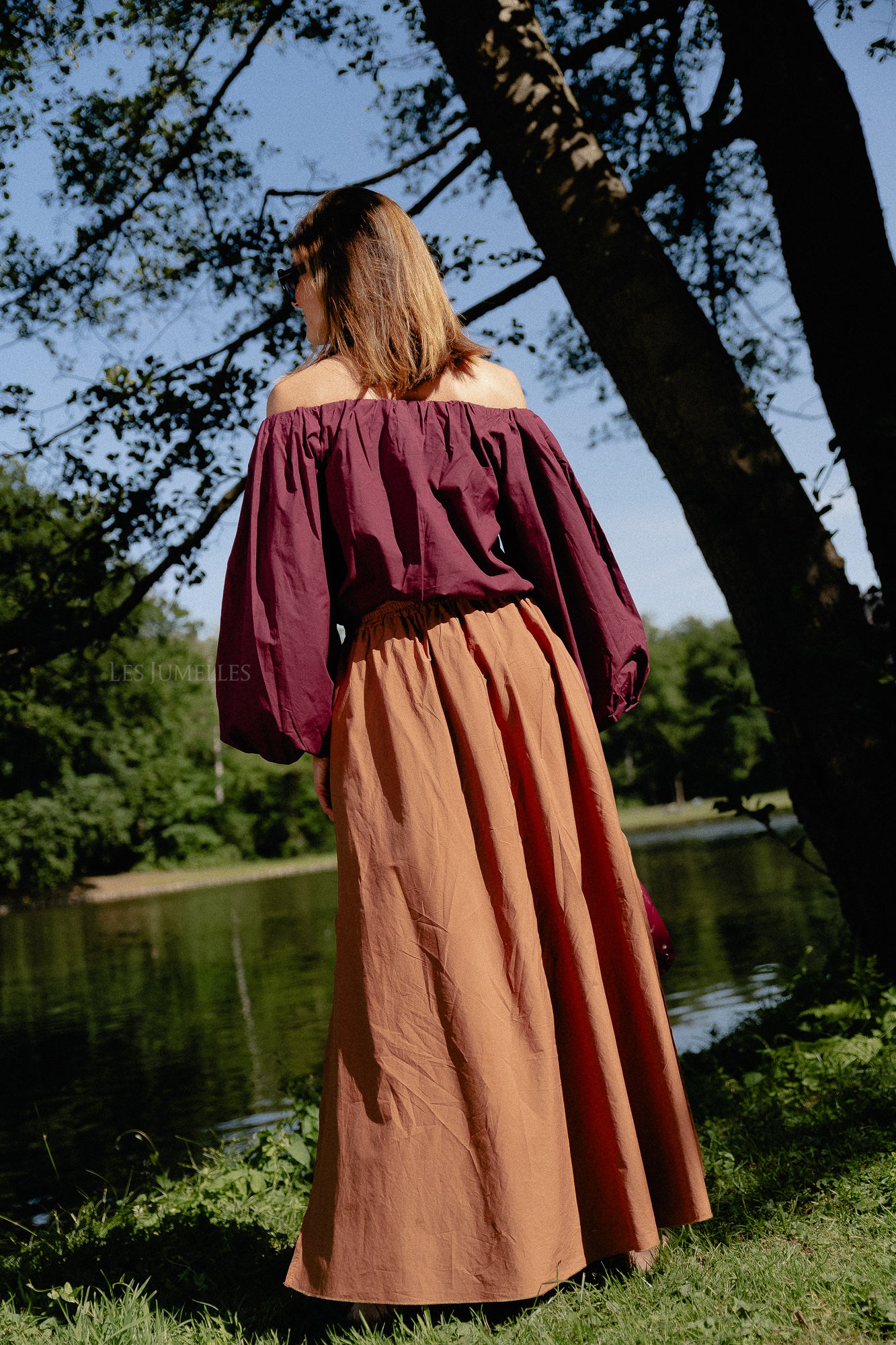 Fran long skirt brown