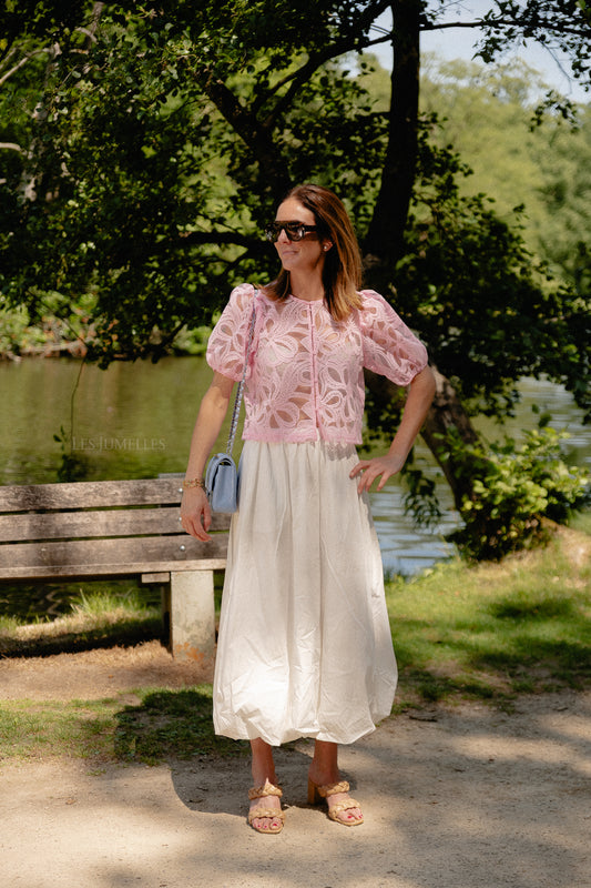 Les Jumelles Reyna skirt white