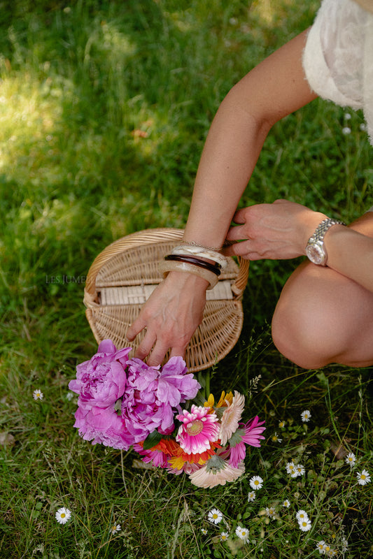 Les Jumelles Sunset bangles apricot