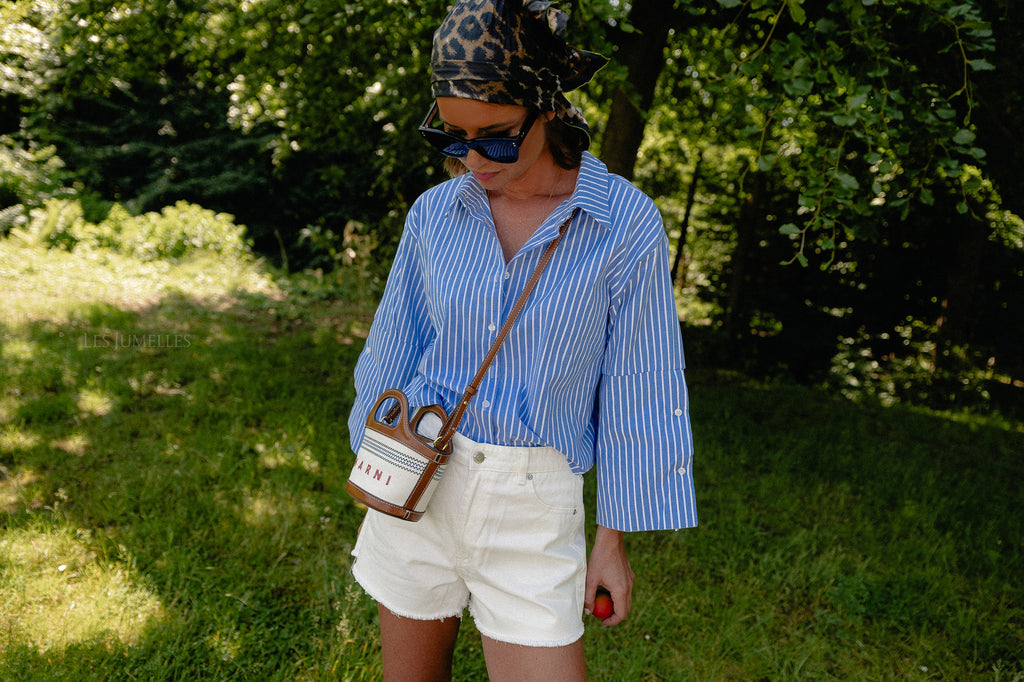 Nellie shirt blue/white stripes