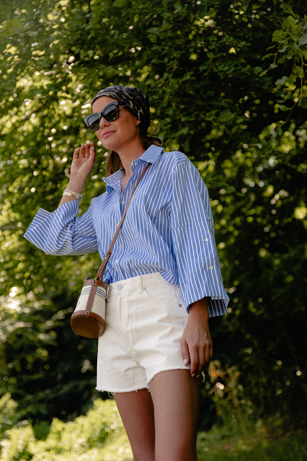 Nellie shirt blue/white stripes