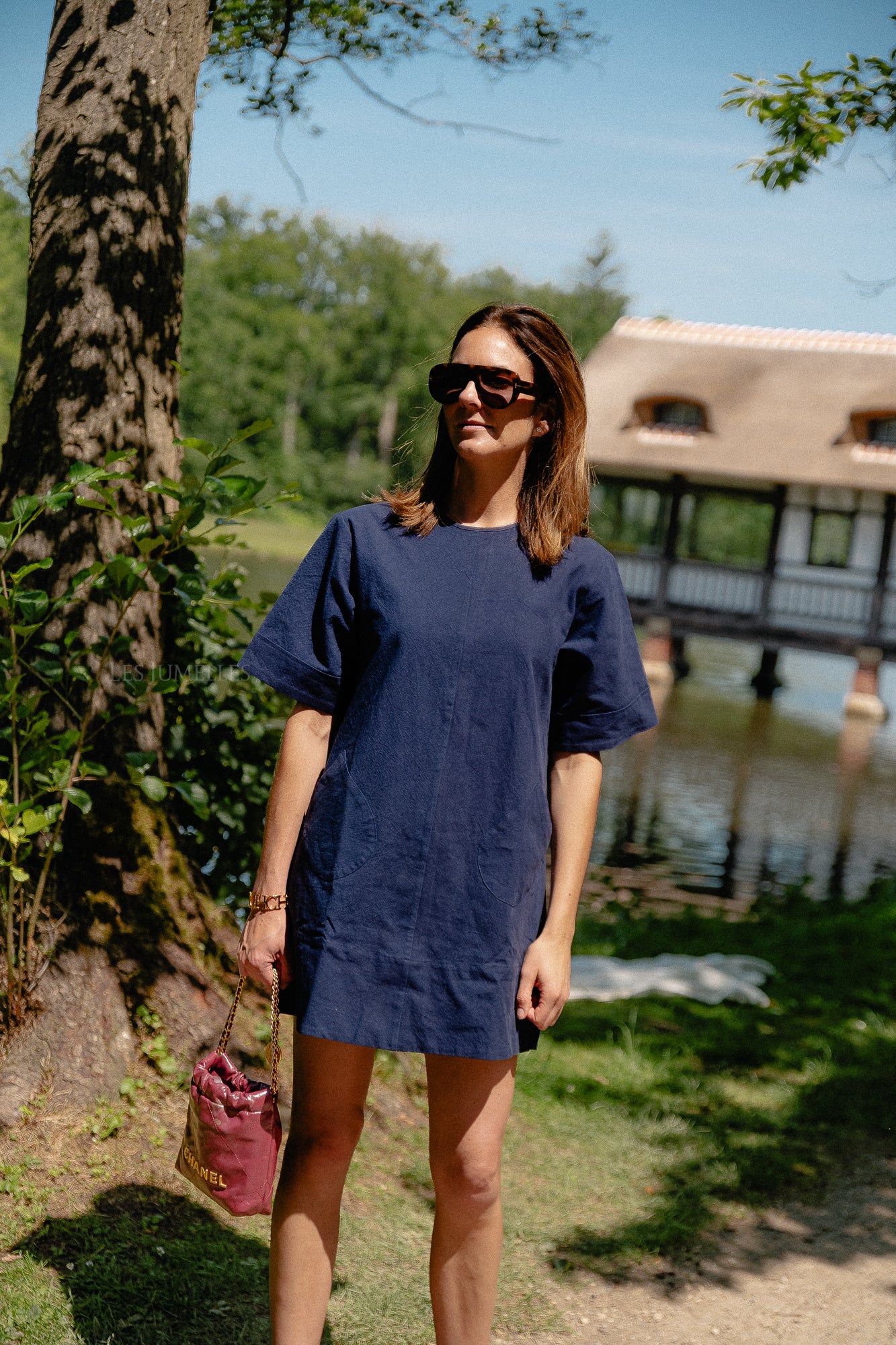 Valerie Kurzkleid Marineblau
