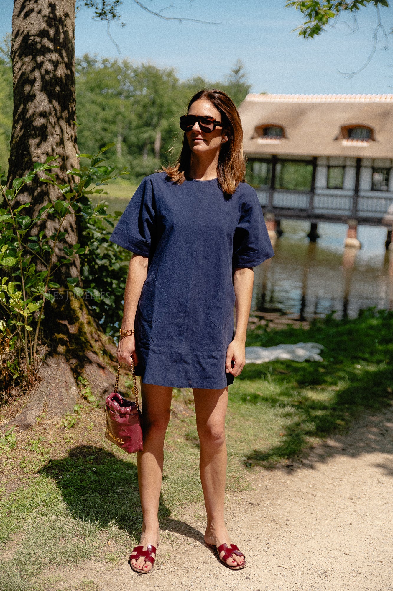 Valerie Kurzkleid Marineblau