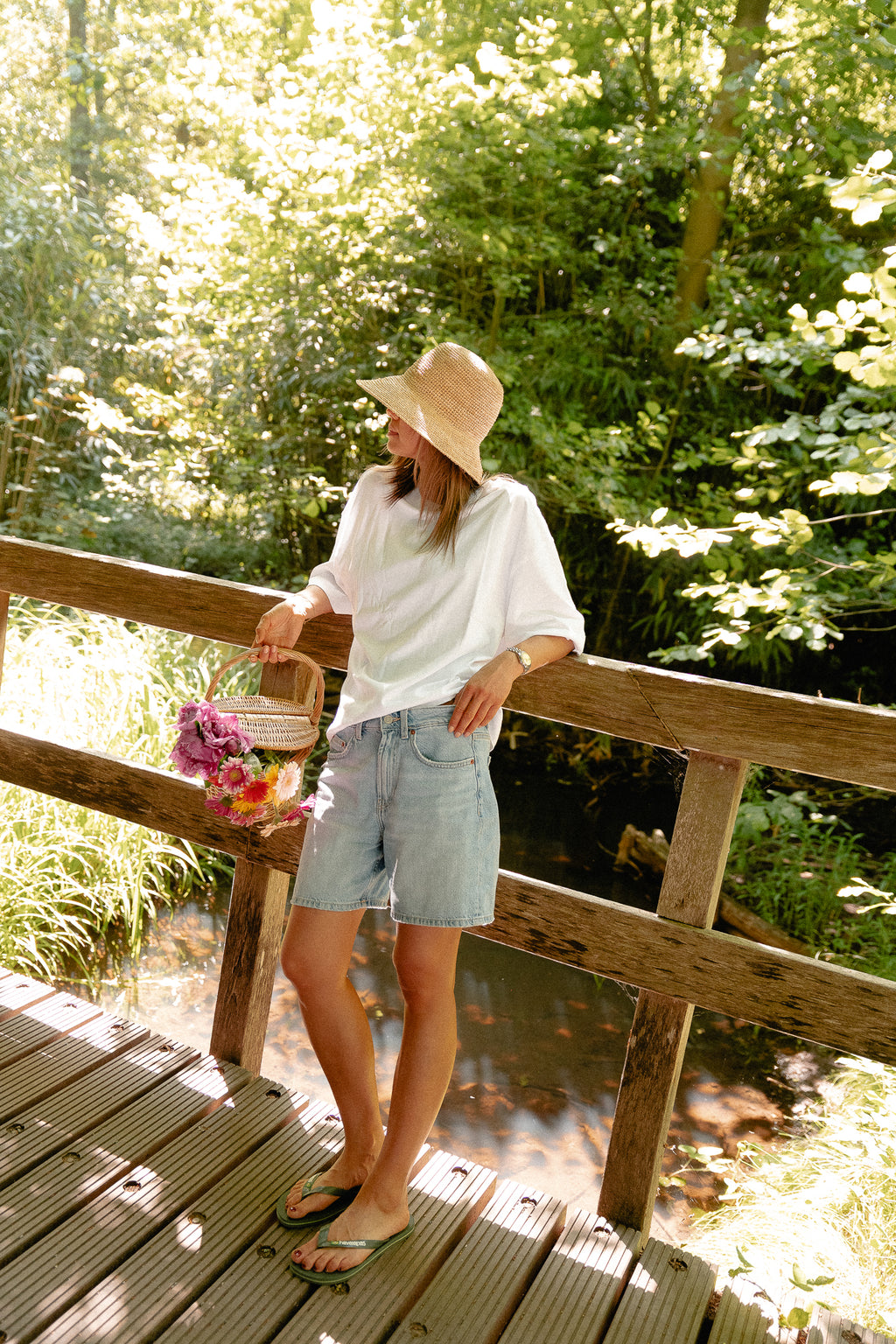SLFColwoman 2/4 oversized tee bright white
