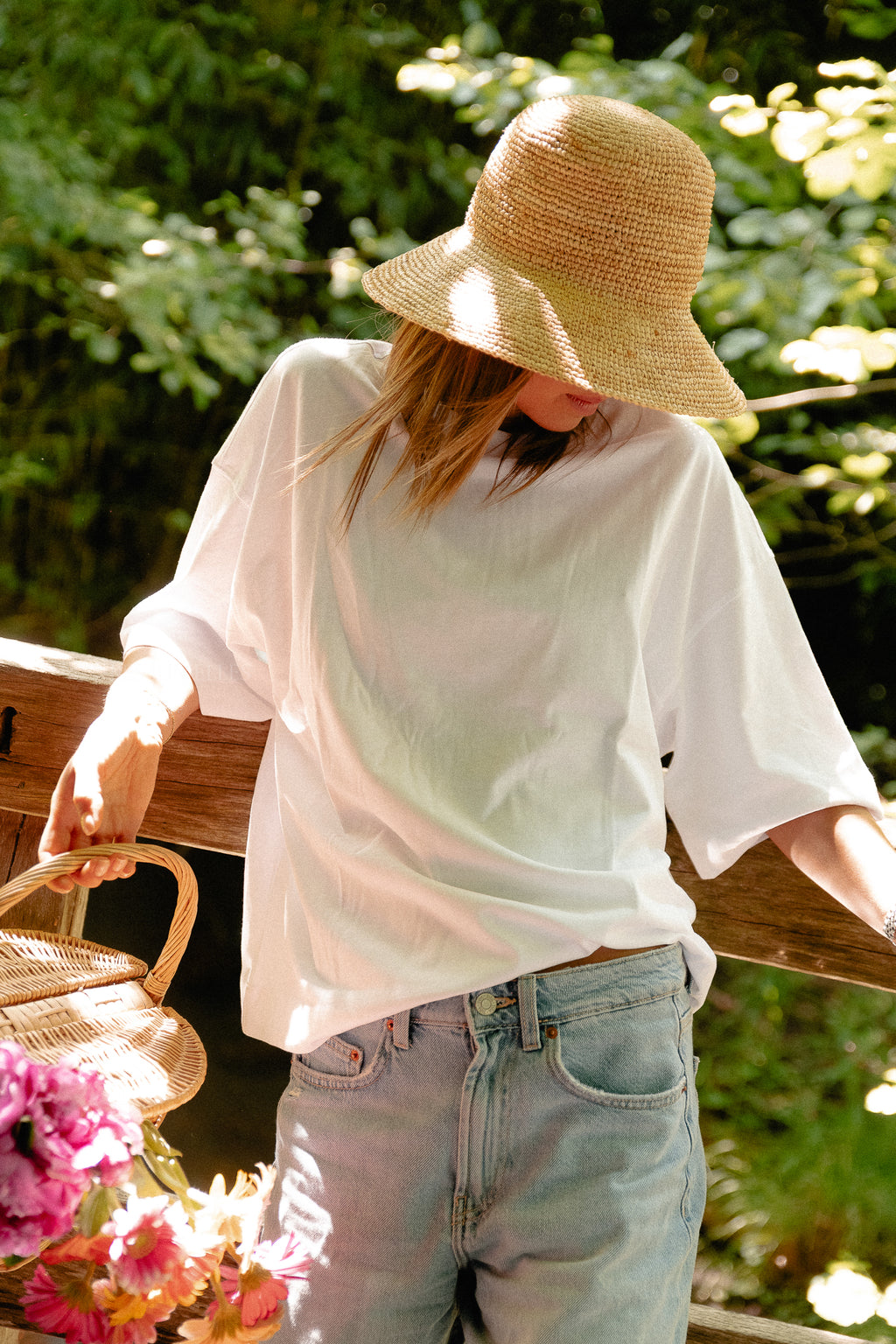 SLFColwoman 2/4 oversized tee bright white