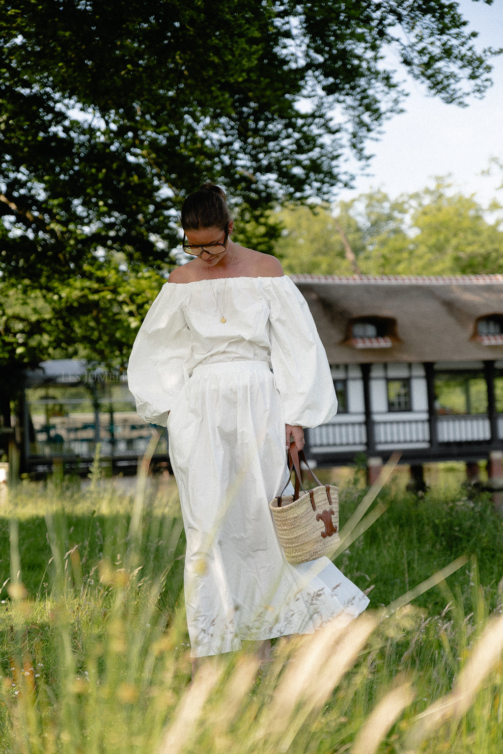 Fran off shoulder blouse white