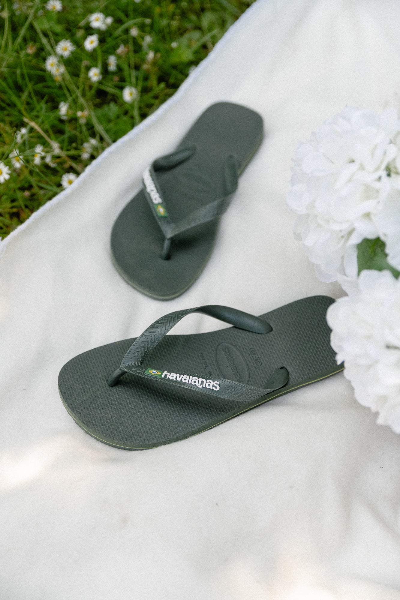 Havaianas brasil logo olive green