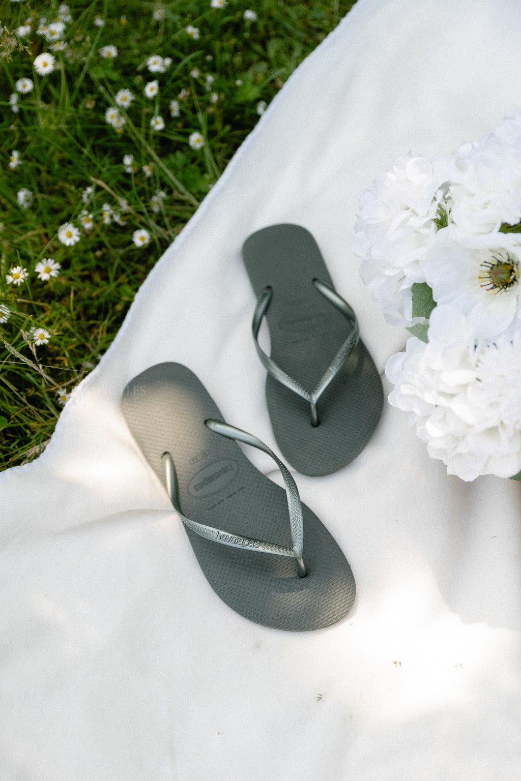 Havaianas slim fit olive green