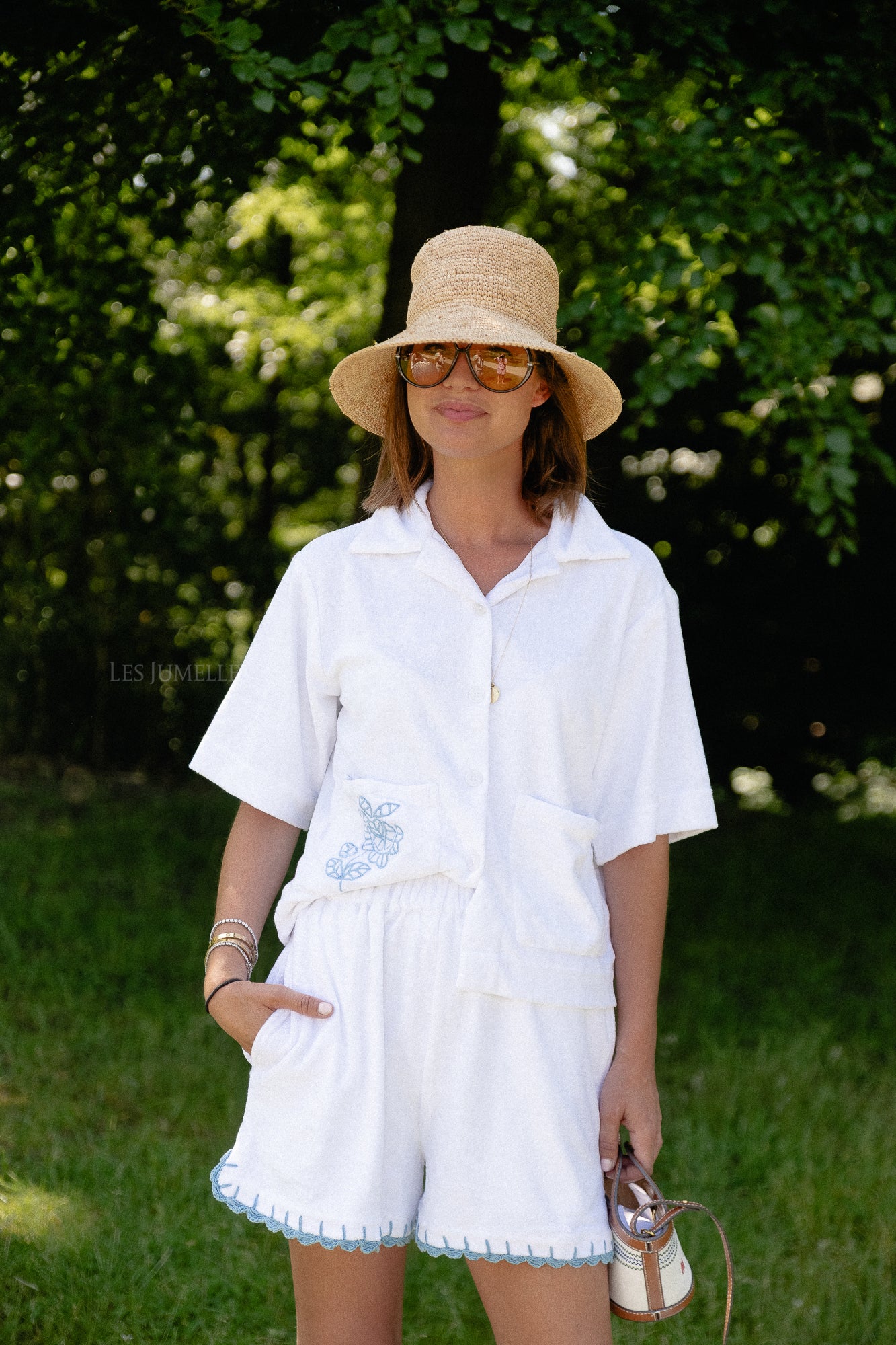 Rosalie terry shirt white/blue