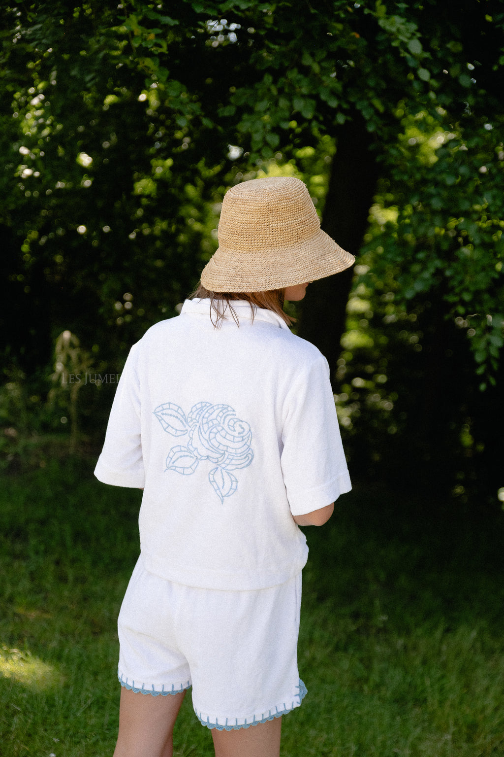 Rosalie terry shorts white/blue