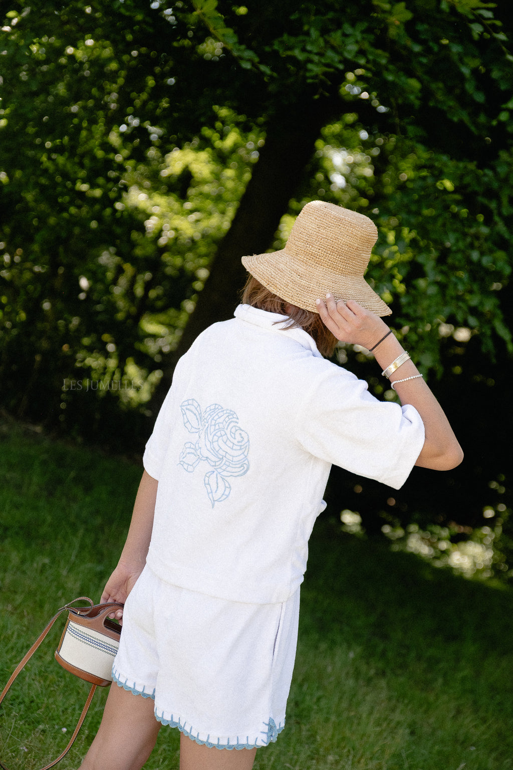 Rosalie terry shorts white/blue