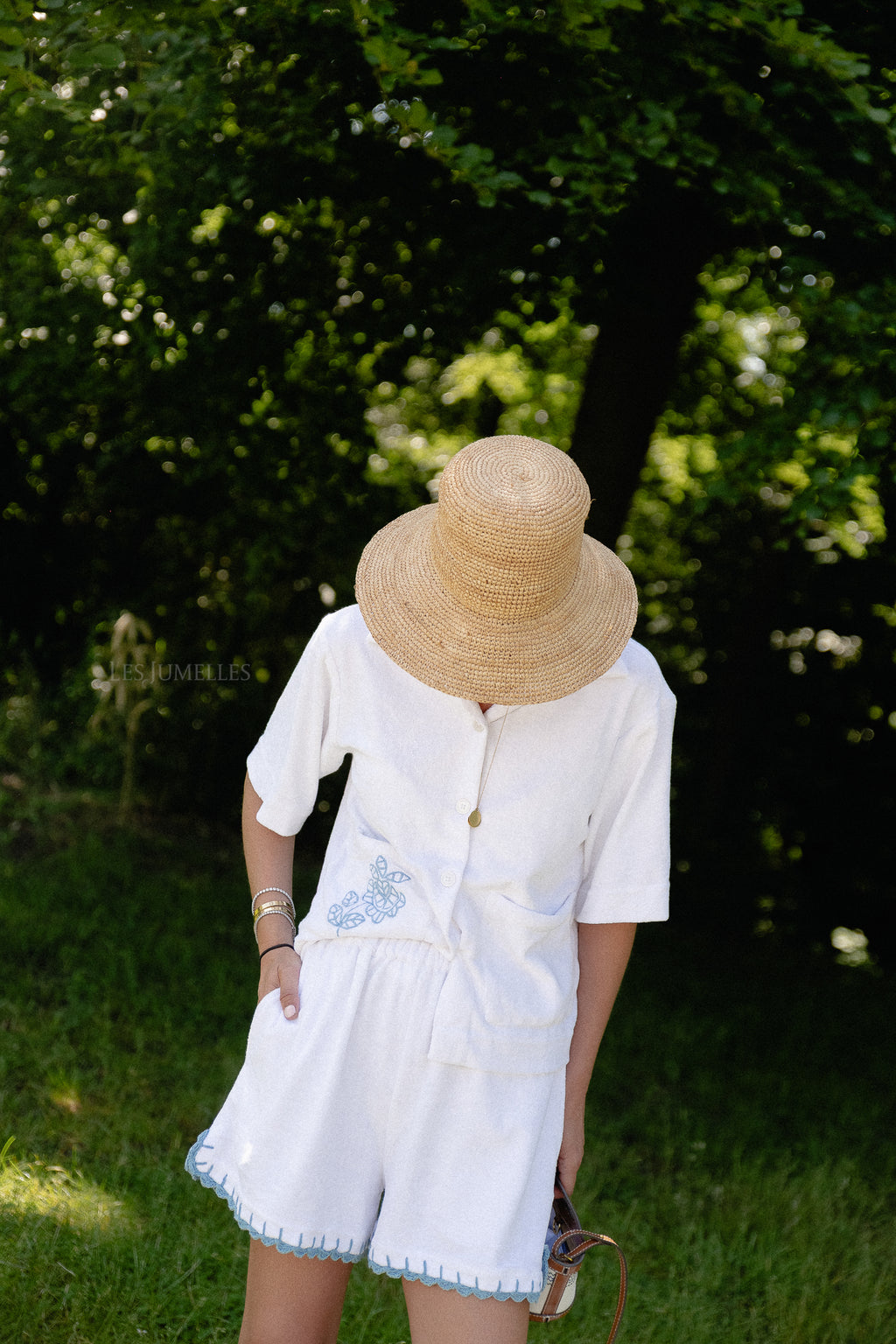 Rosalie terry shorts white/blue