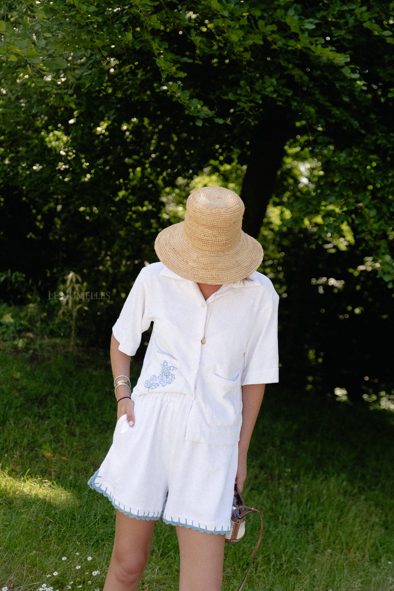 Rosalie terry shirt white/blue
