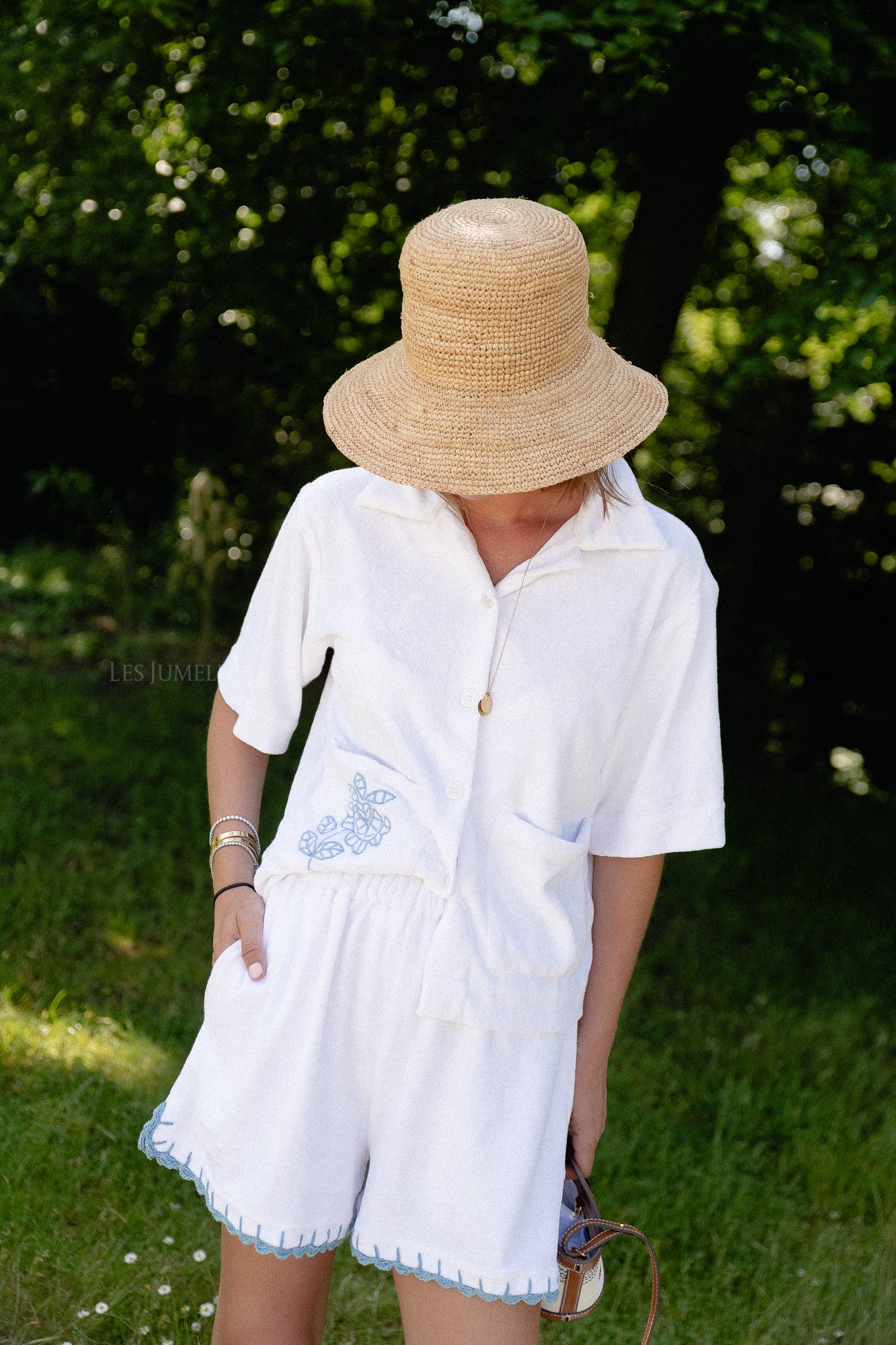 Rosalie terry shirt white/blue