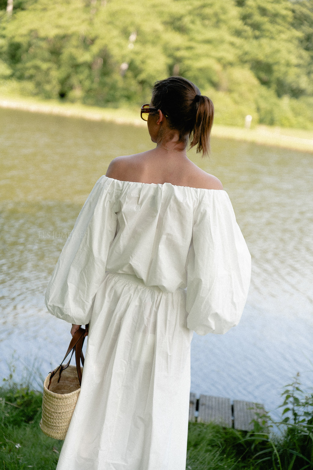 Fran off shoulder blouse white