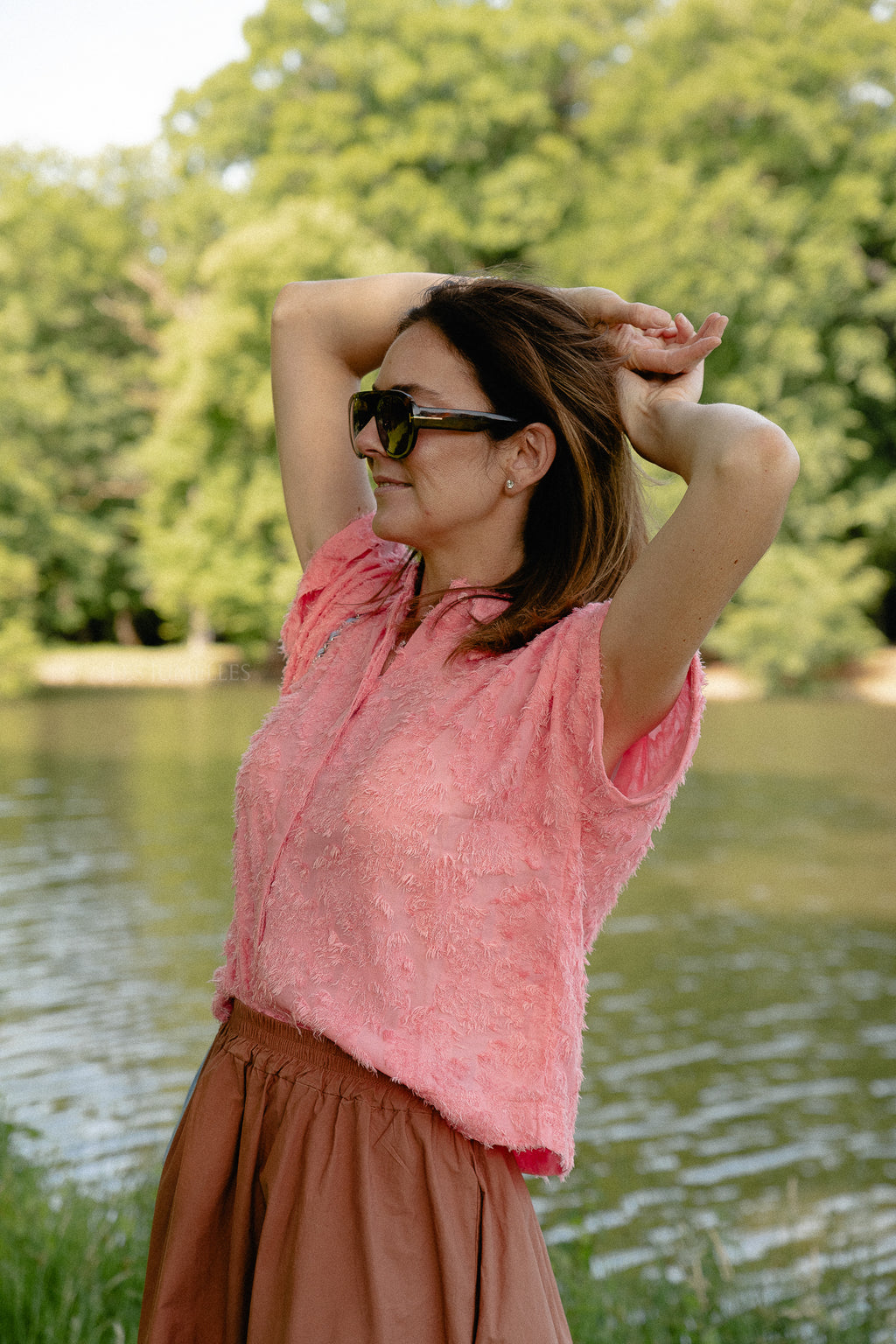 ROUKyoto SS shirt peach blossom