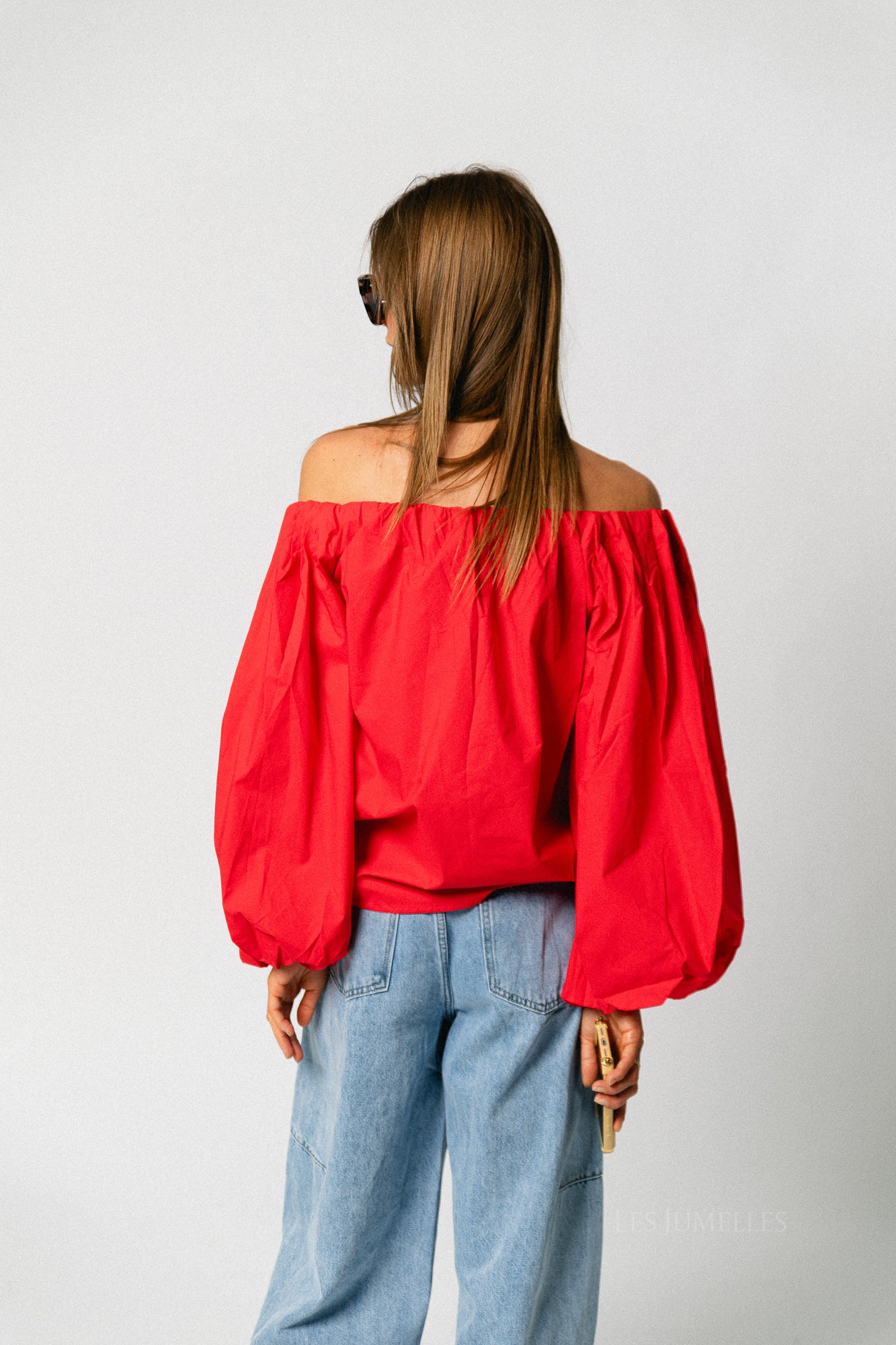Fran off shoulder blouse rood