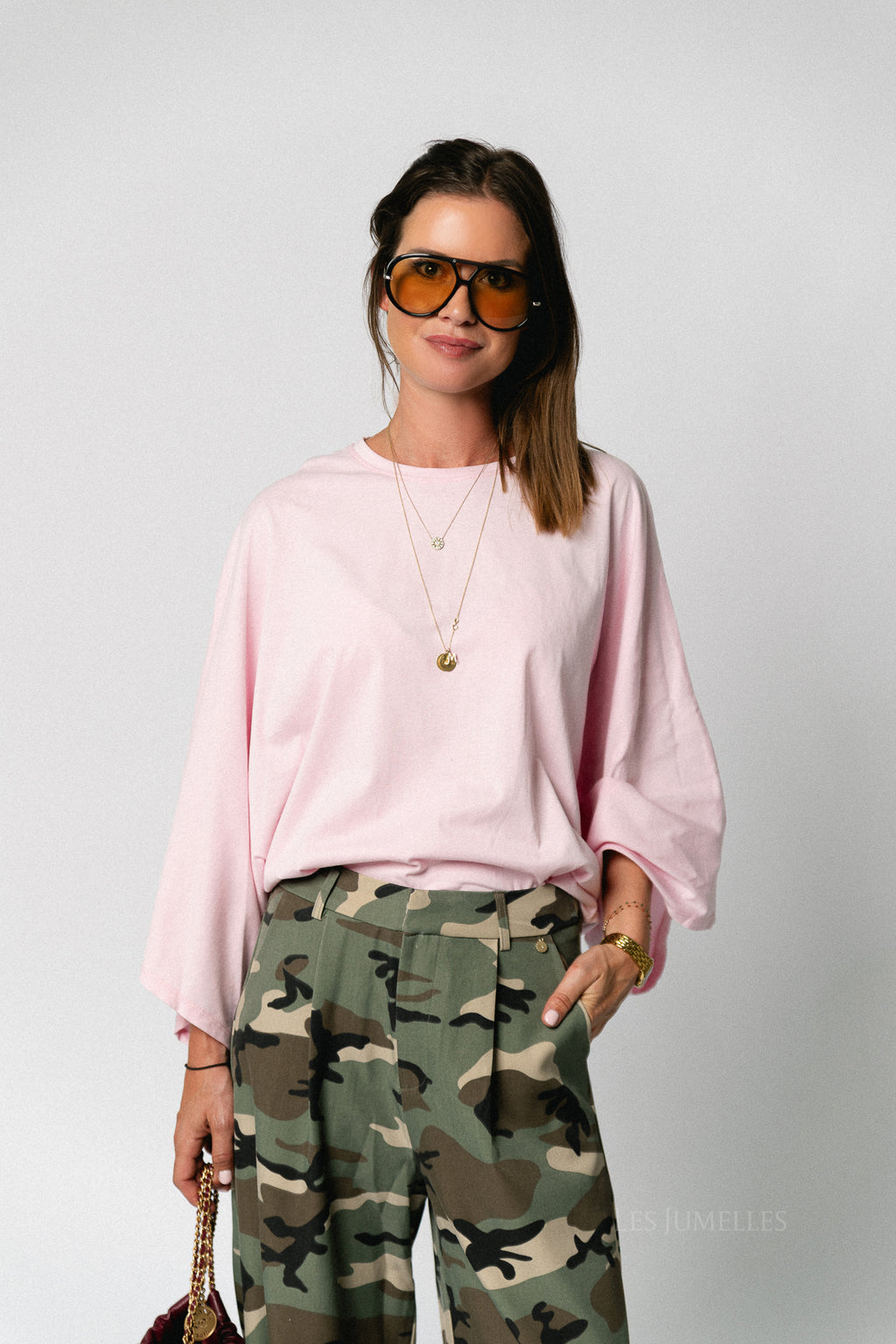 Leah T-shirt blush pink