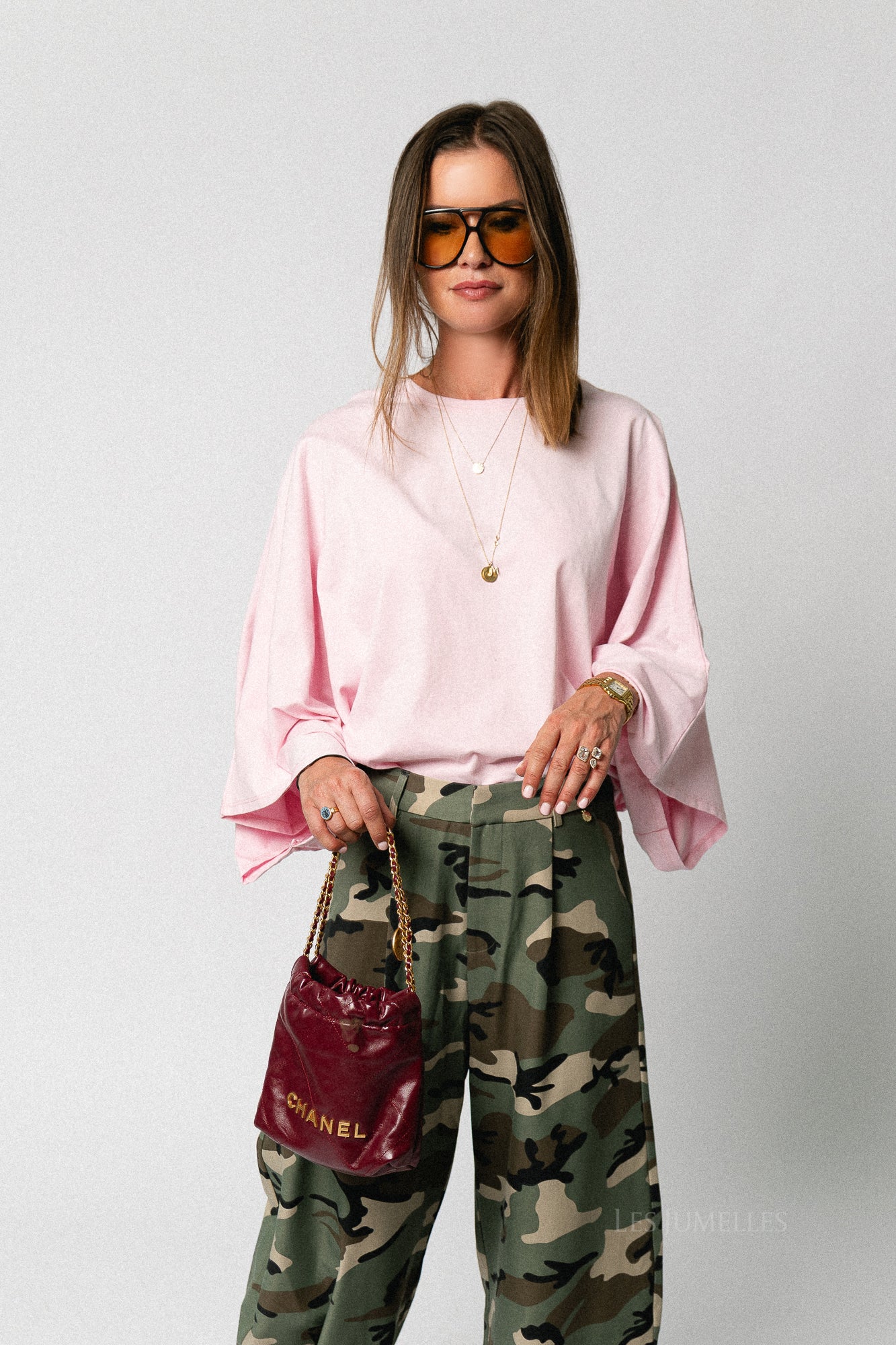 Leah T-shirt blush pink