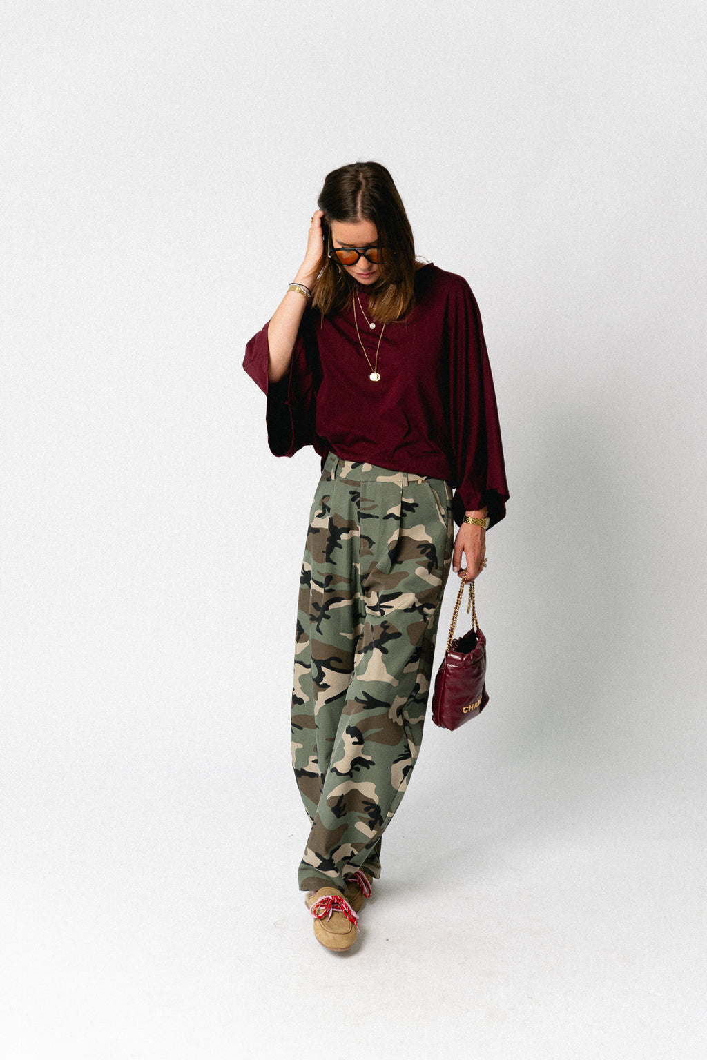 Leah T-shirt burgundy