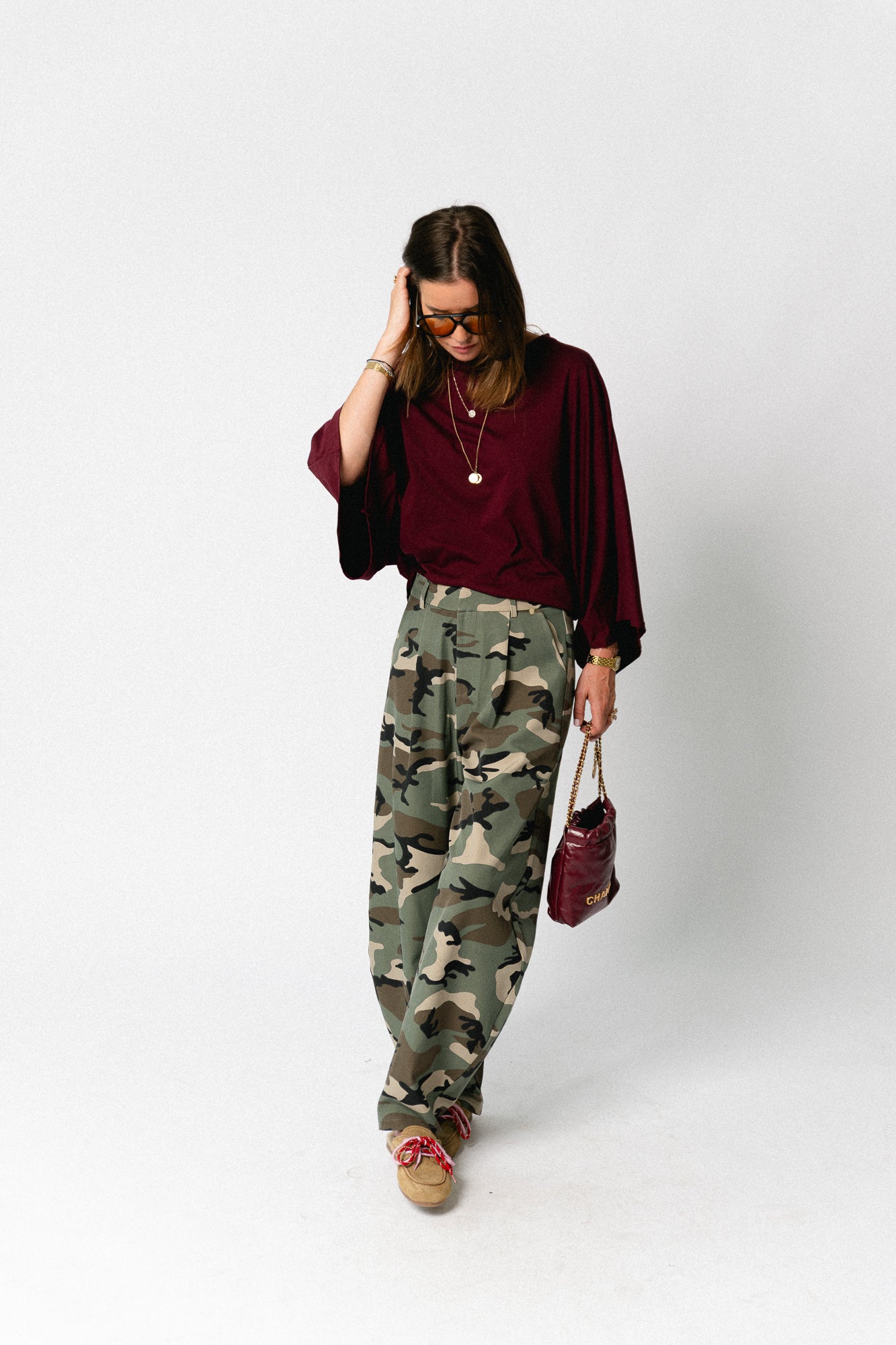 Leah T-shirt burgundy