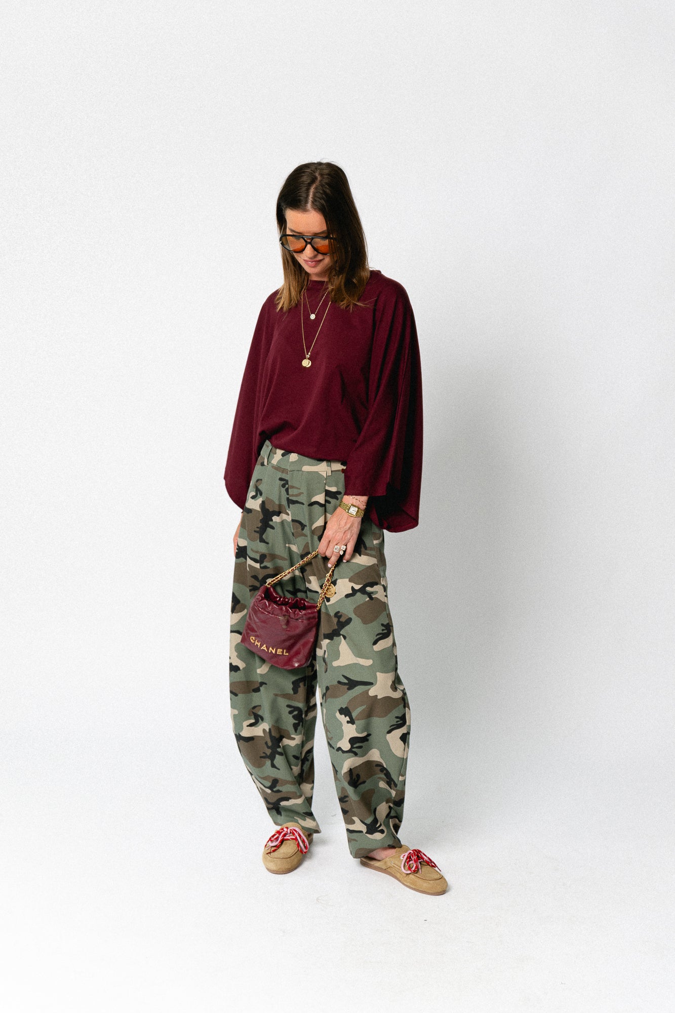 Leah T-shirt burgundy