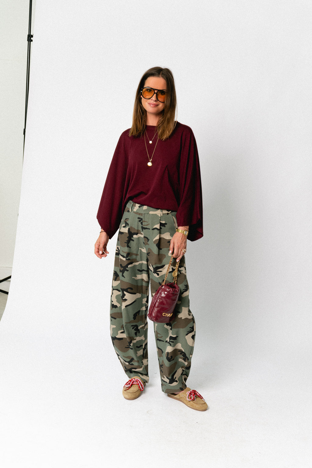 Leah T-shirt burgundy