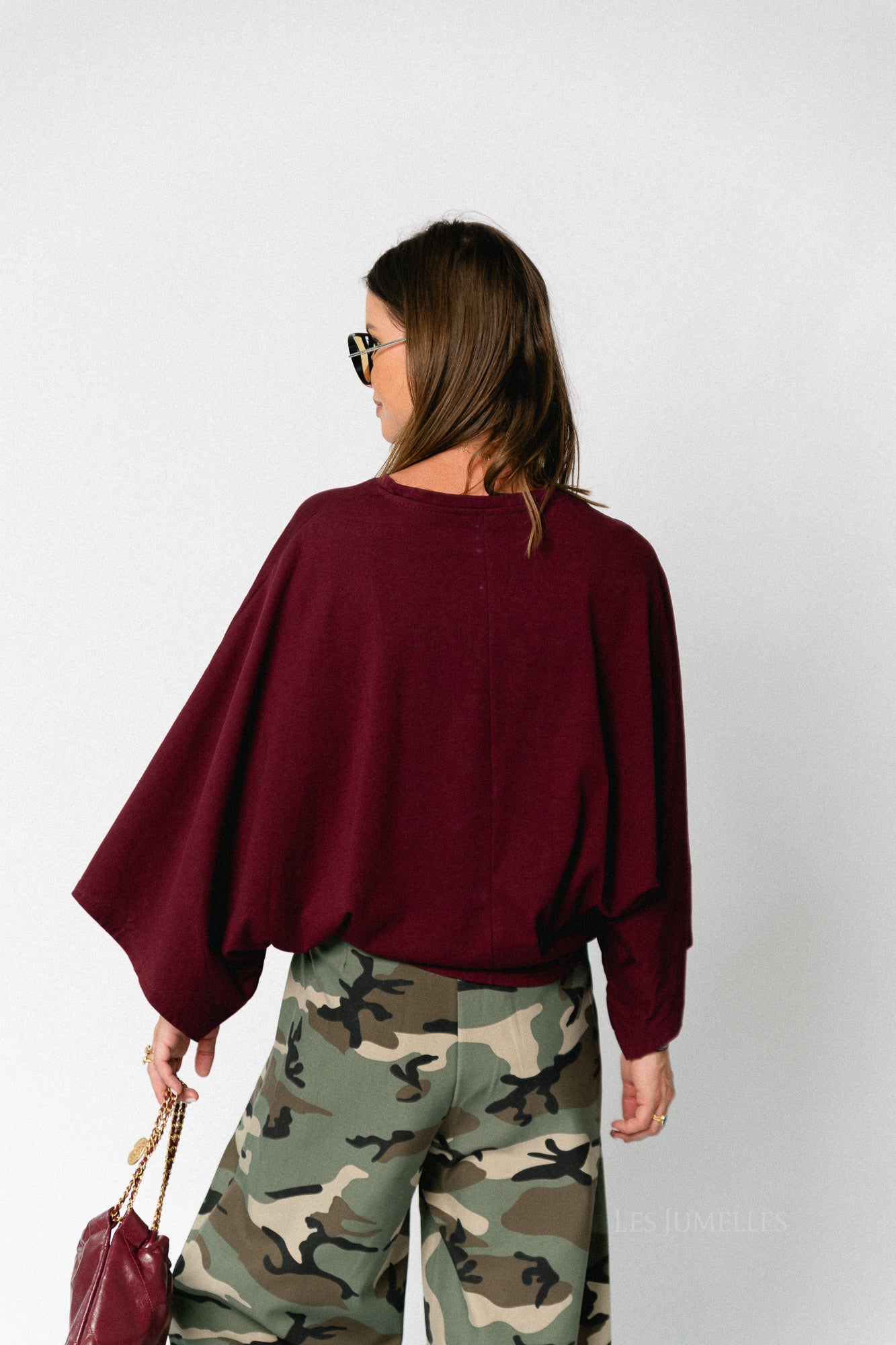 Leah T-shirt burgundy