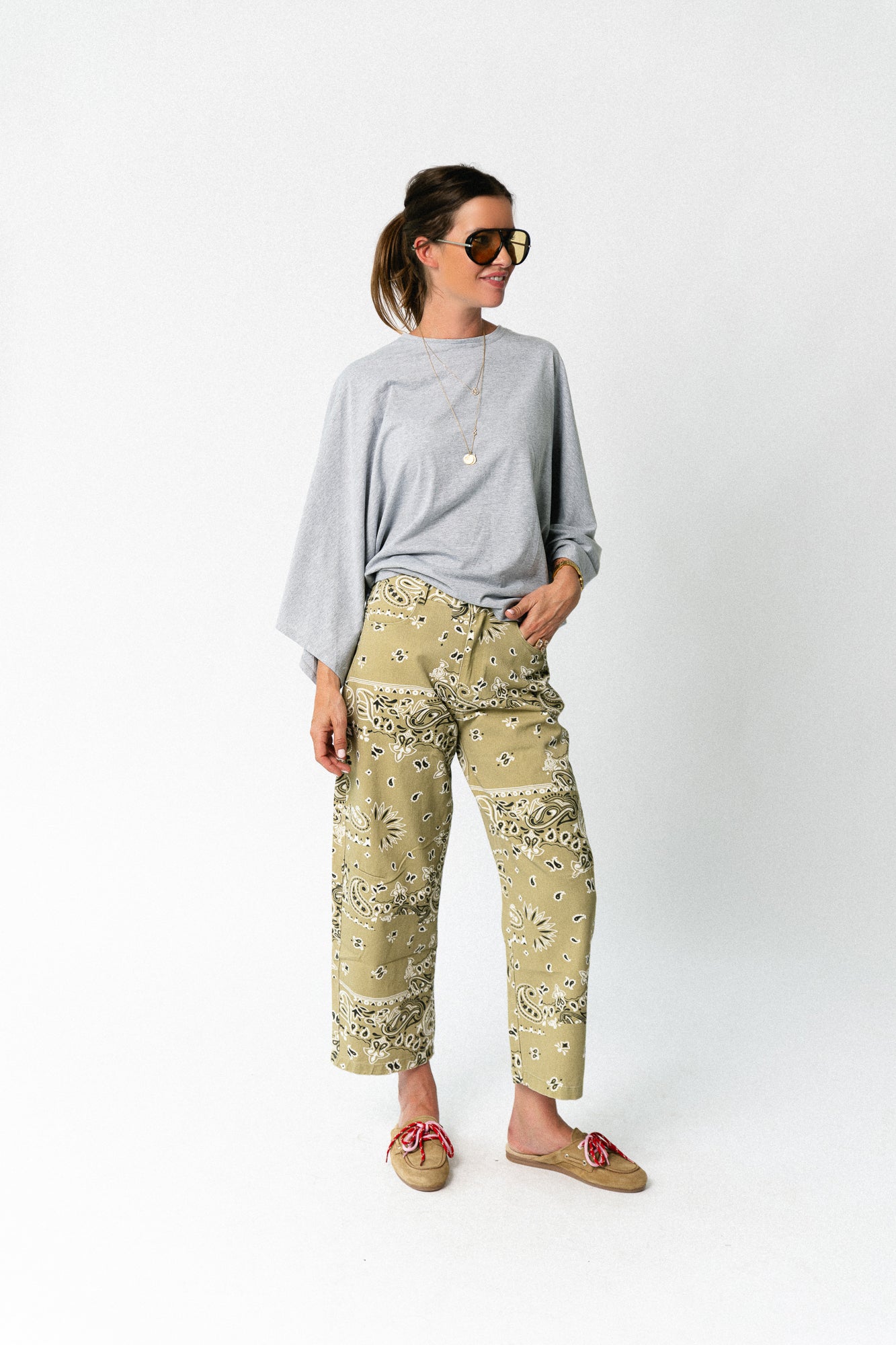 Leah T-shirt grey melange