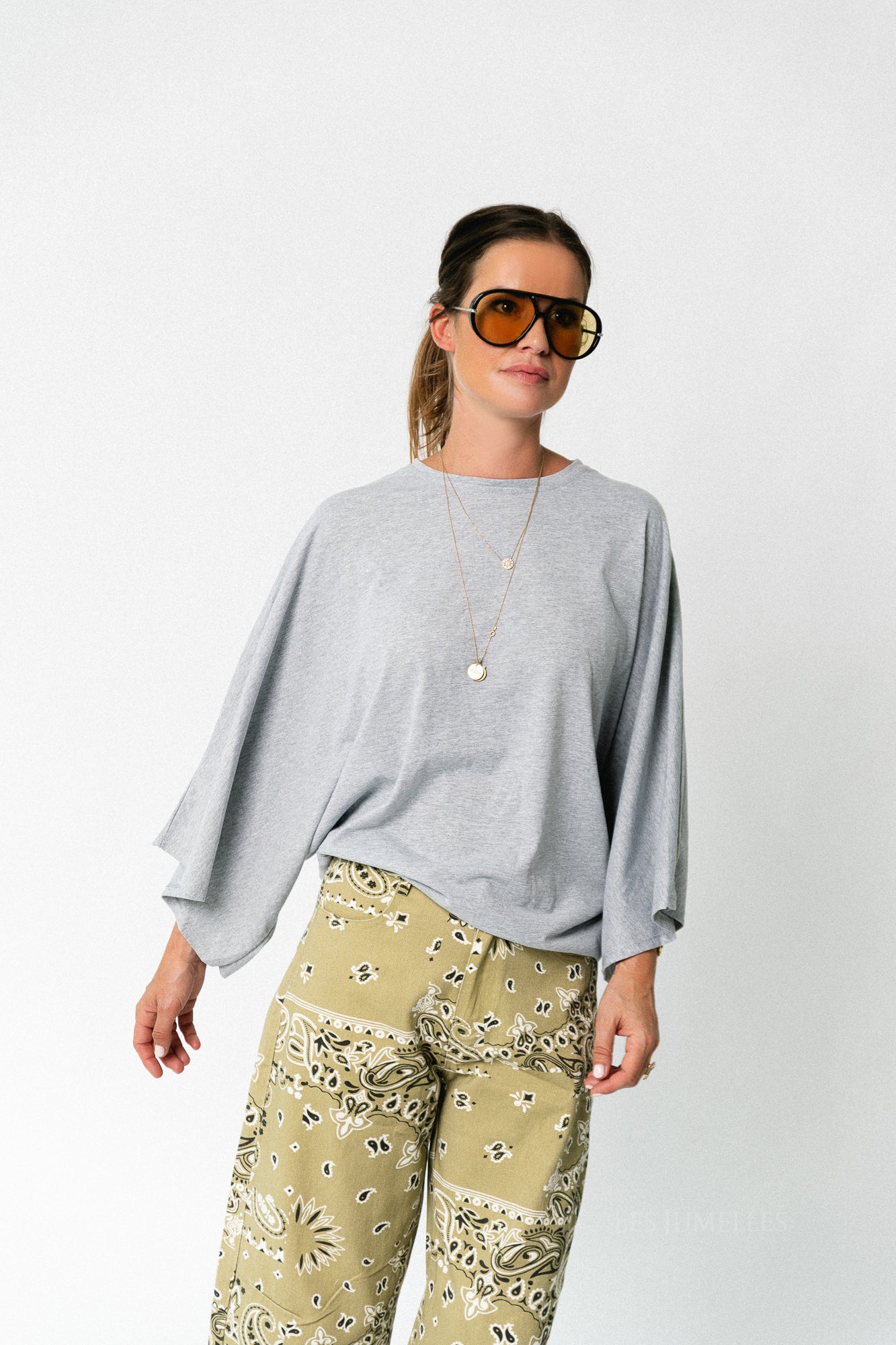 Leah T-shirt grey melange