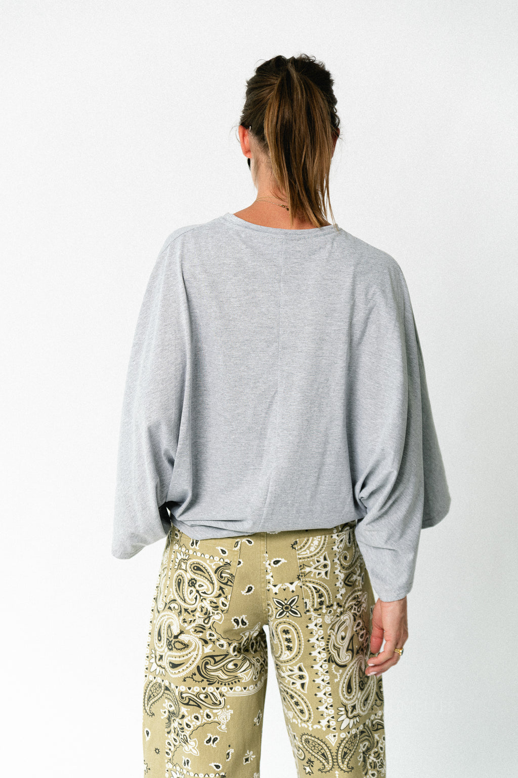 Leah T-shirt grey melange