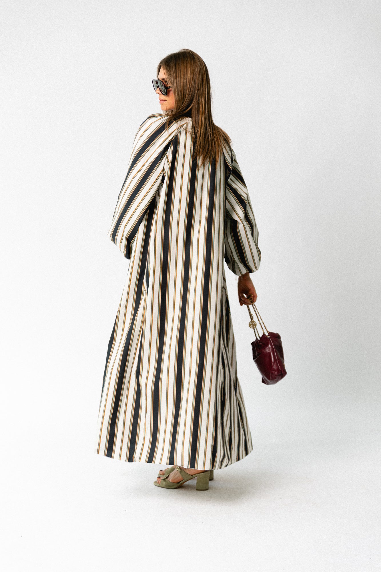 Brigitte dress black stripes