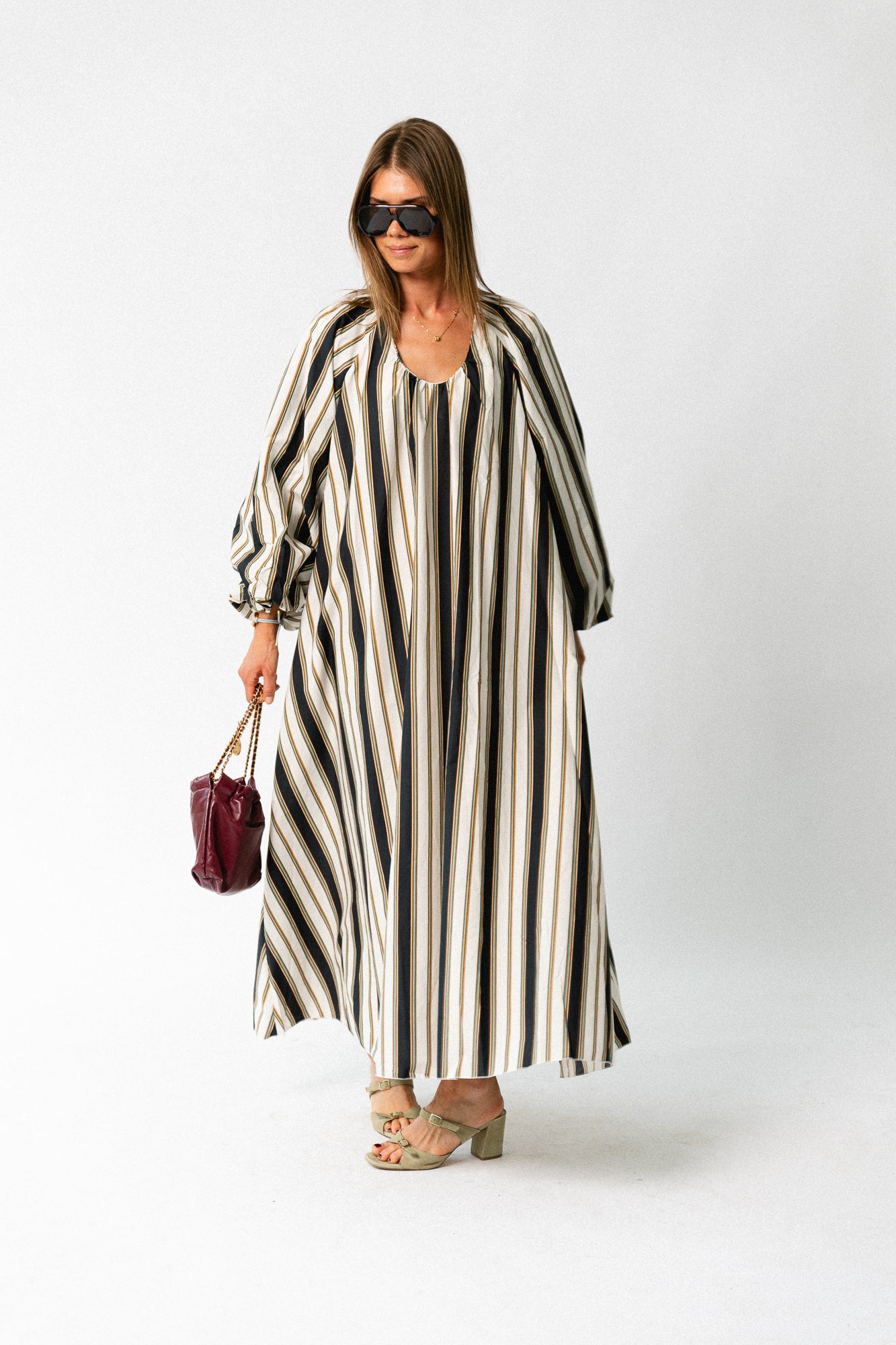 Brigitte dress black stripes