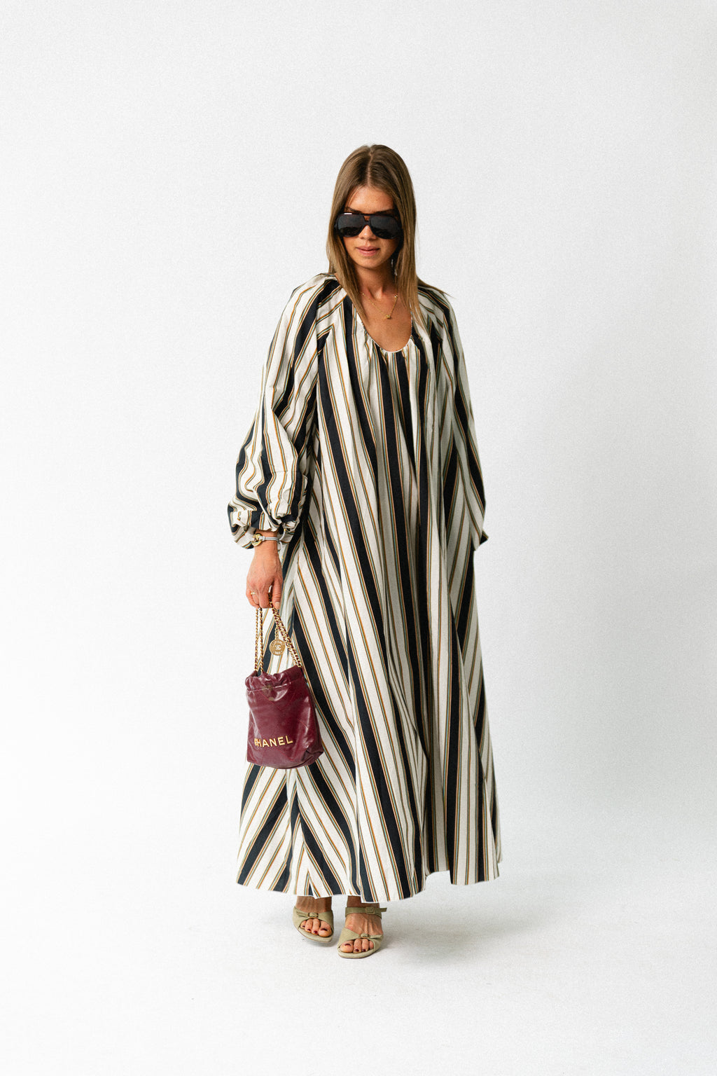 Brigitte dress black stripes