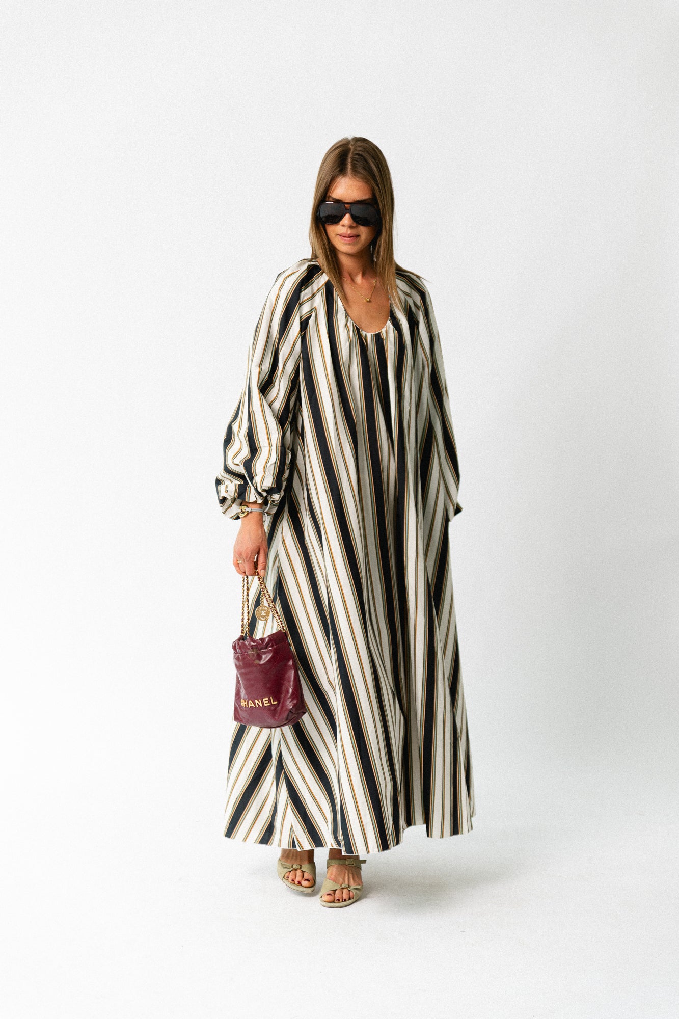 Brigitte dress black stripes