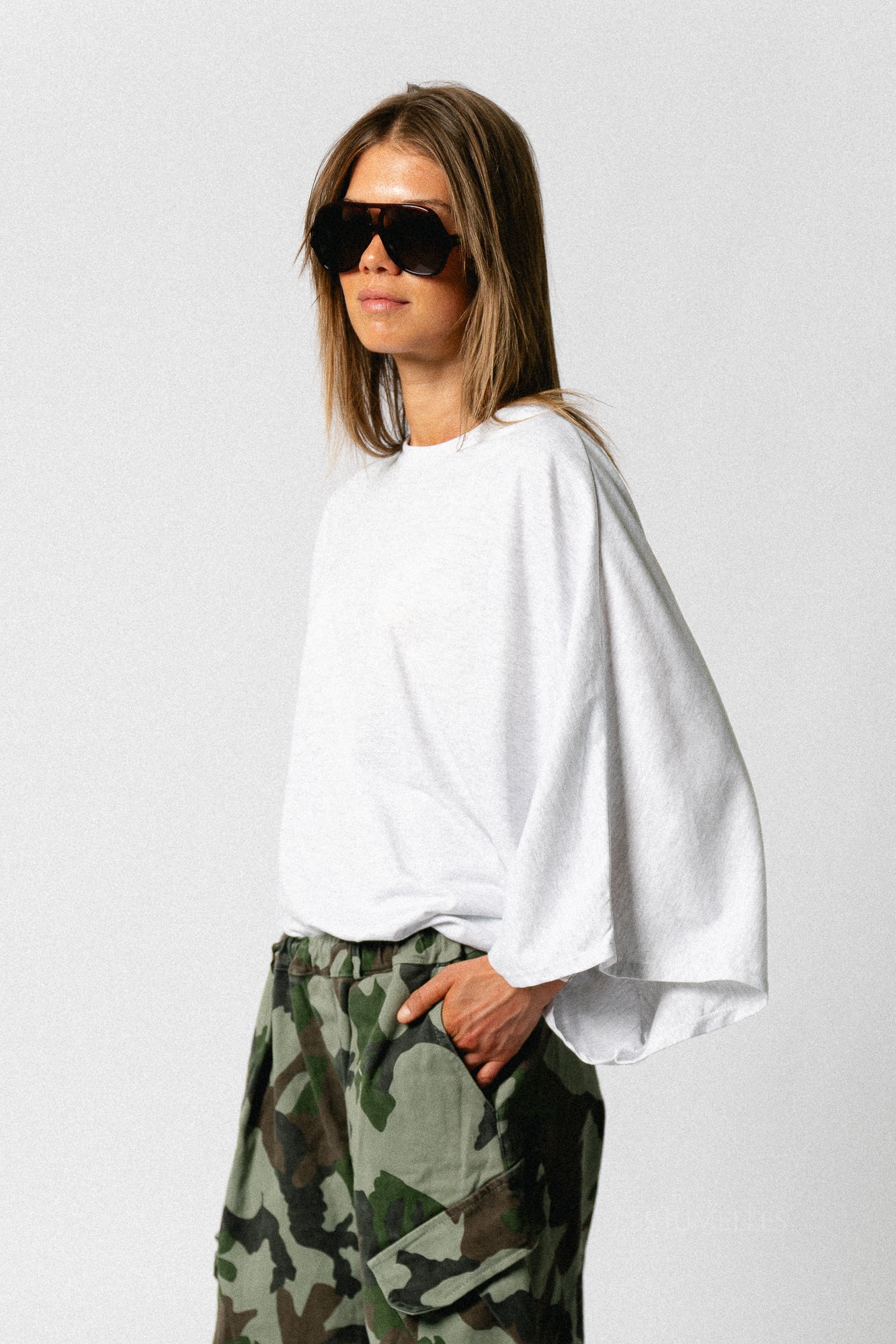Leah T-shirt light grey melange