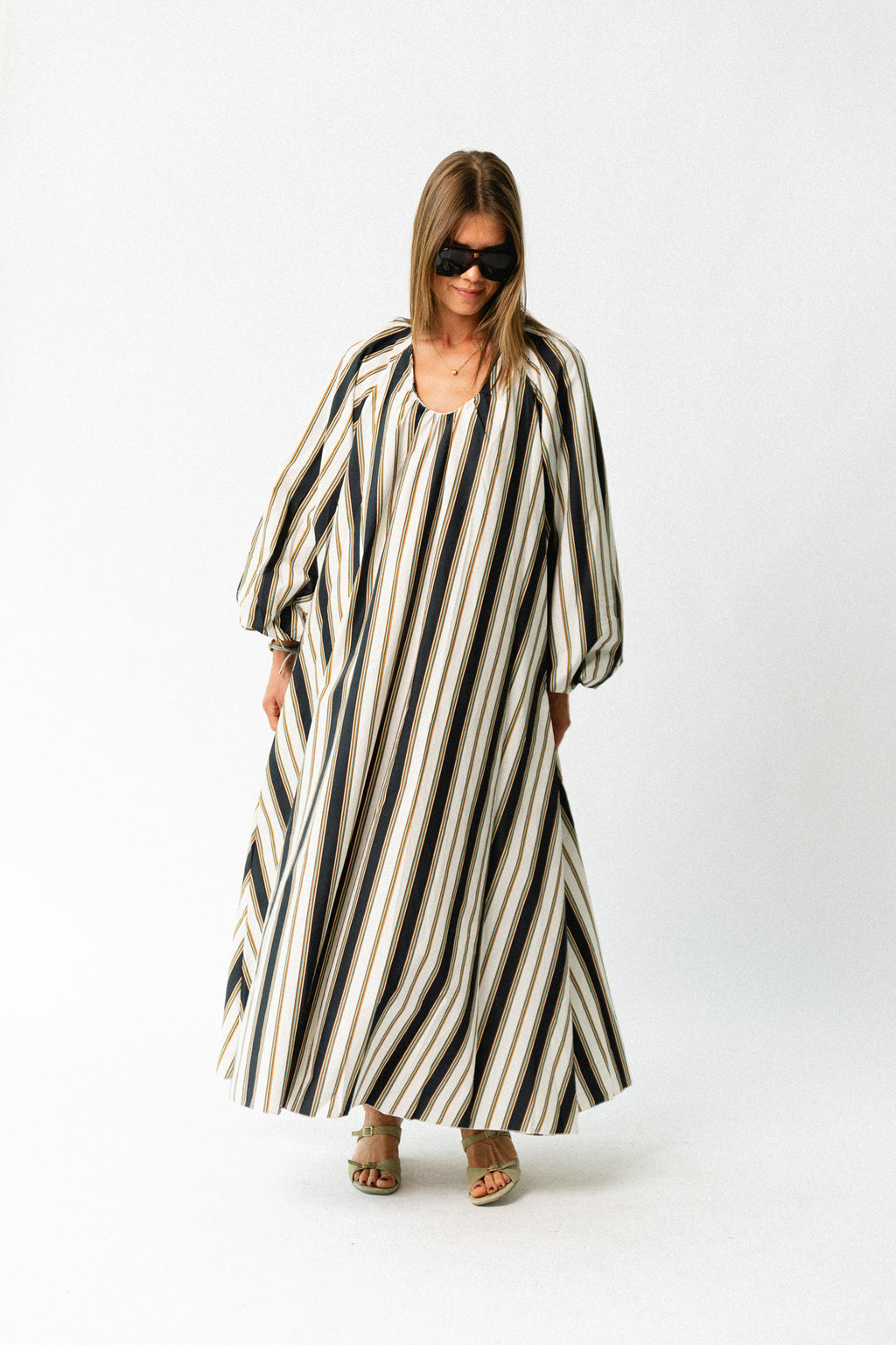 Brigitte dress black stripes