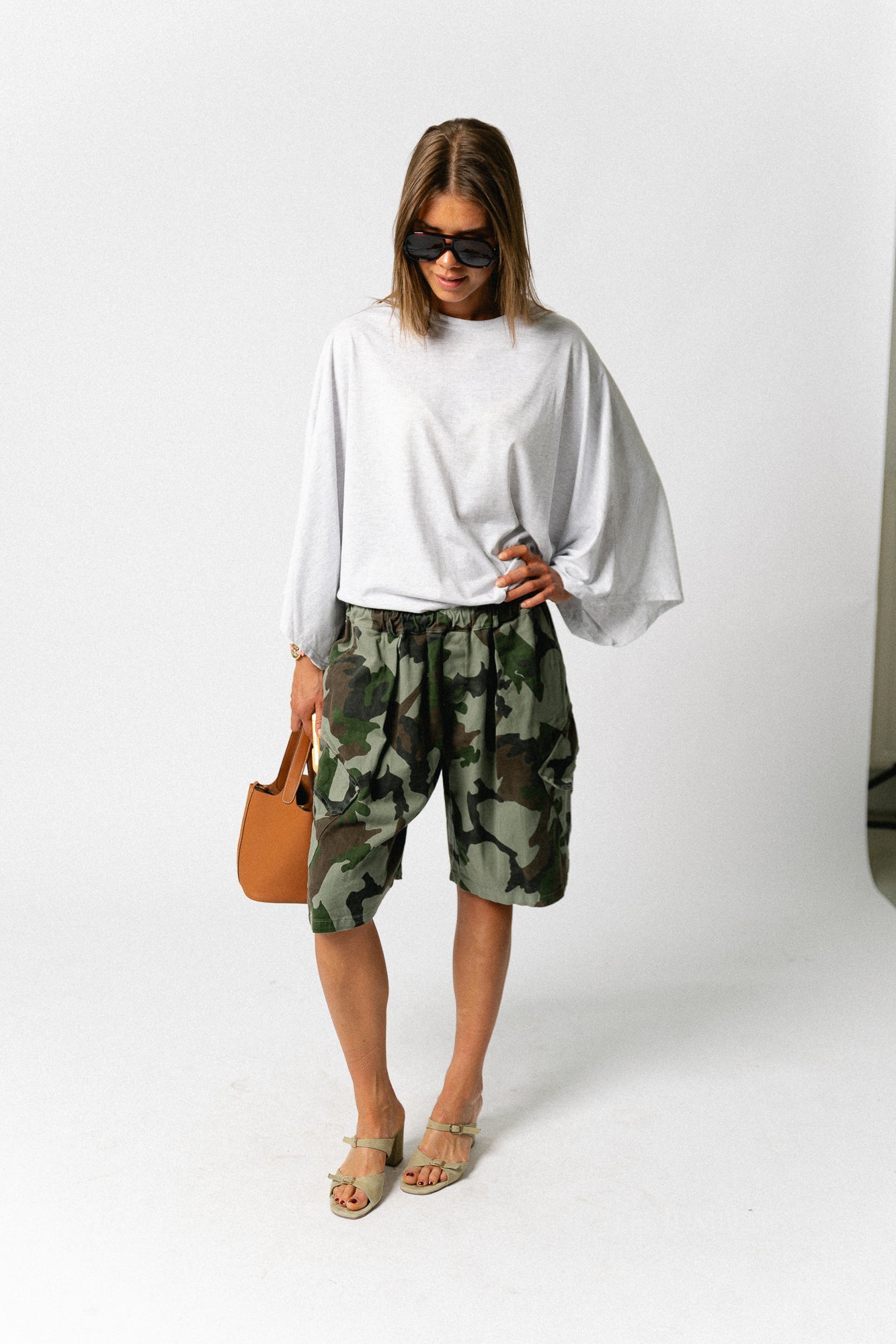 Leah T-shirt light grey melange