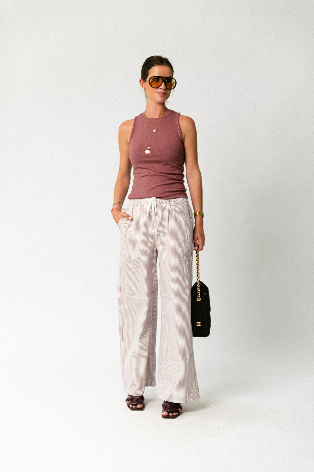 OBJJamie SL tank top rose brown